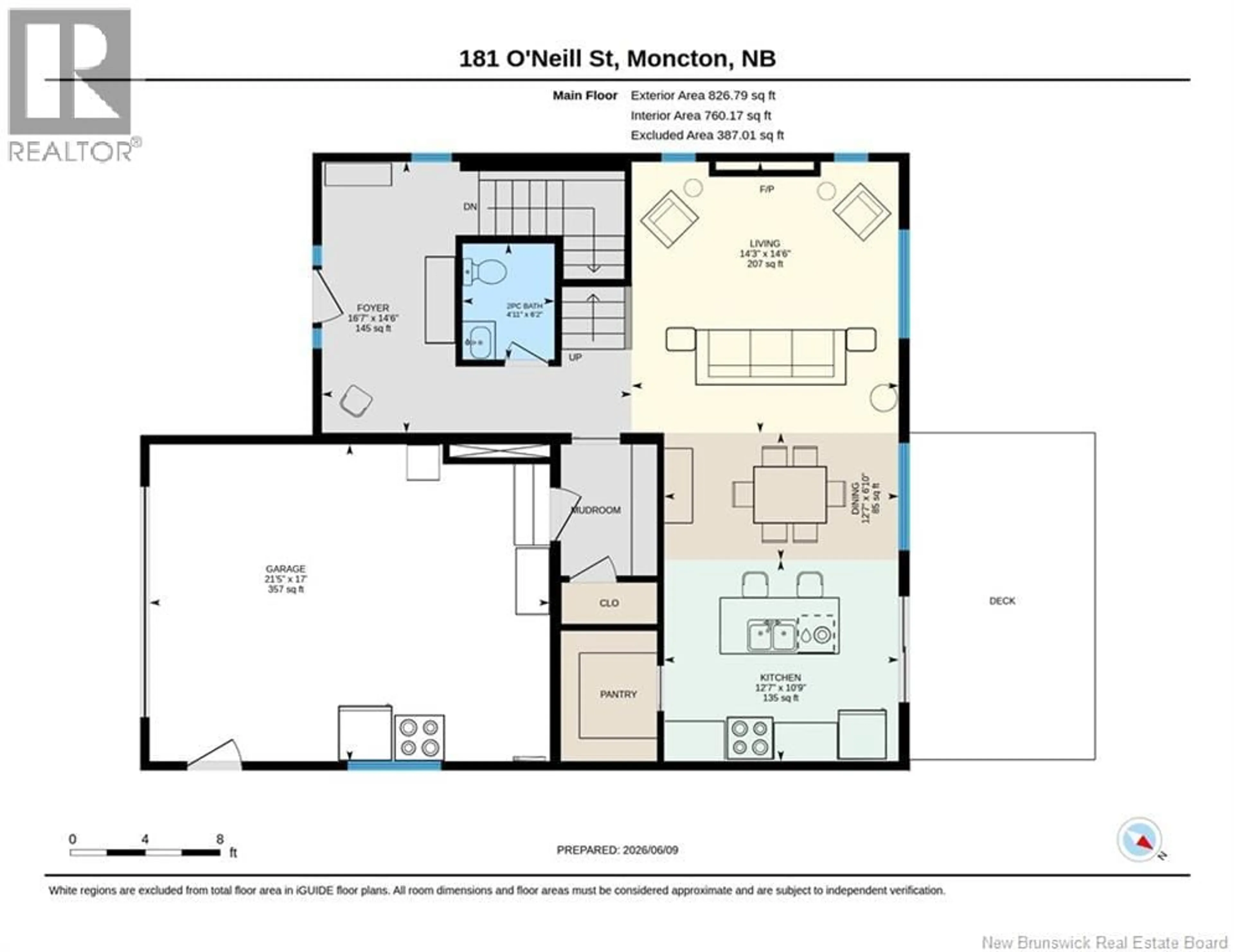 Floor plan for 181 O'NEILL STREET, Moncton New Brunswick E1A9R9