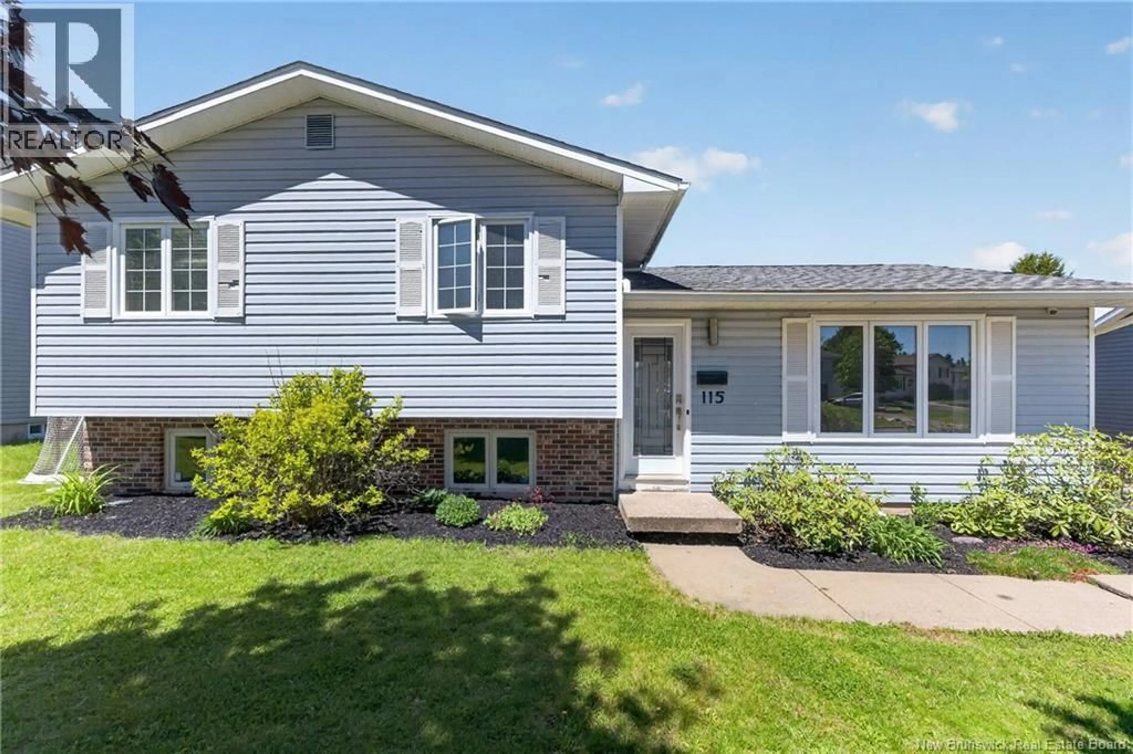 Home with vinyl exterior material, street for 115 HIGHMEADOW DRIVE, Moncton New Brunswick E1G2B8