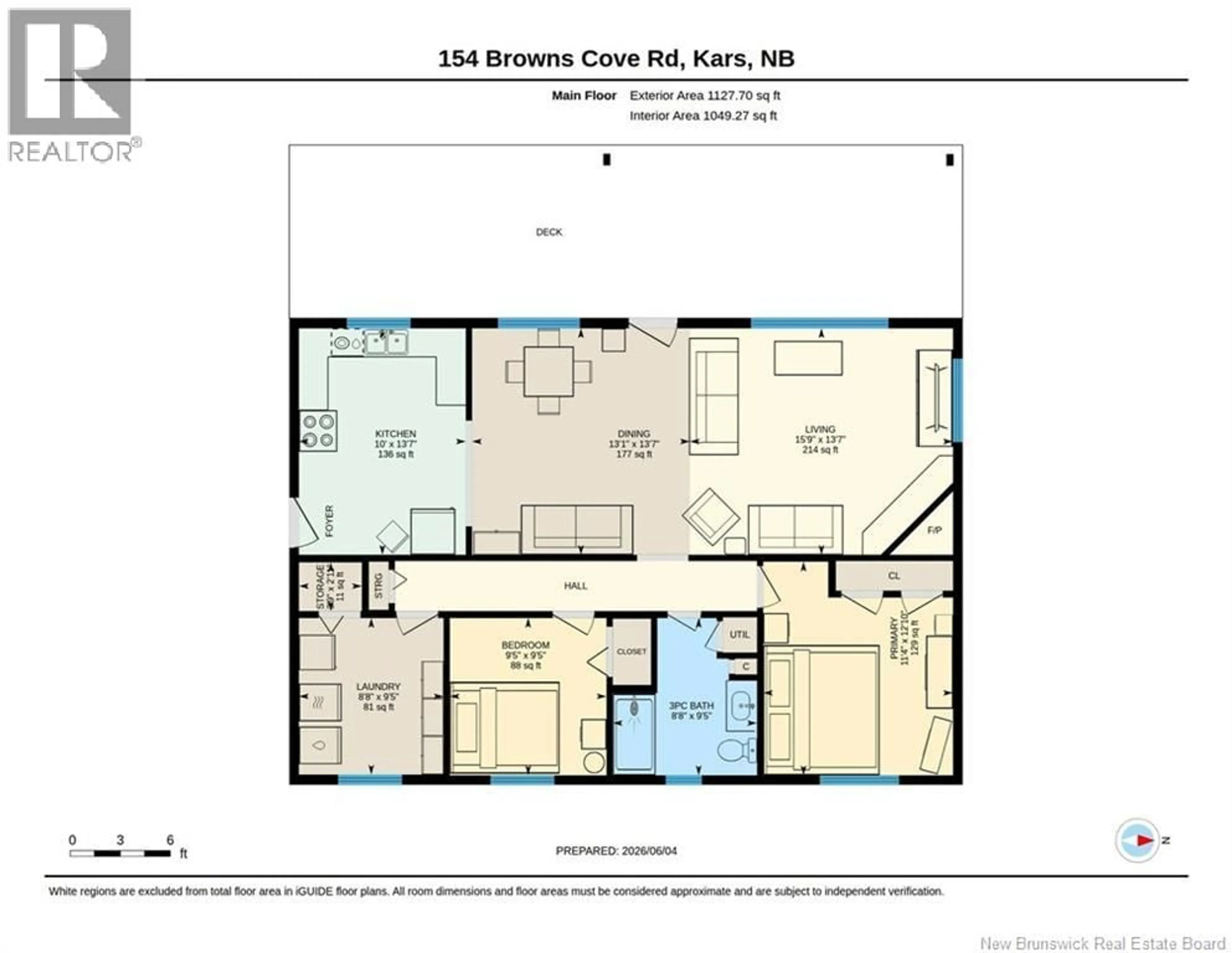 Floor plan for 154 BROWNS COVE ROAD, Kars New Brunswick E5T2Z5