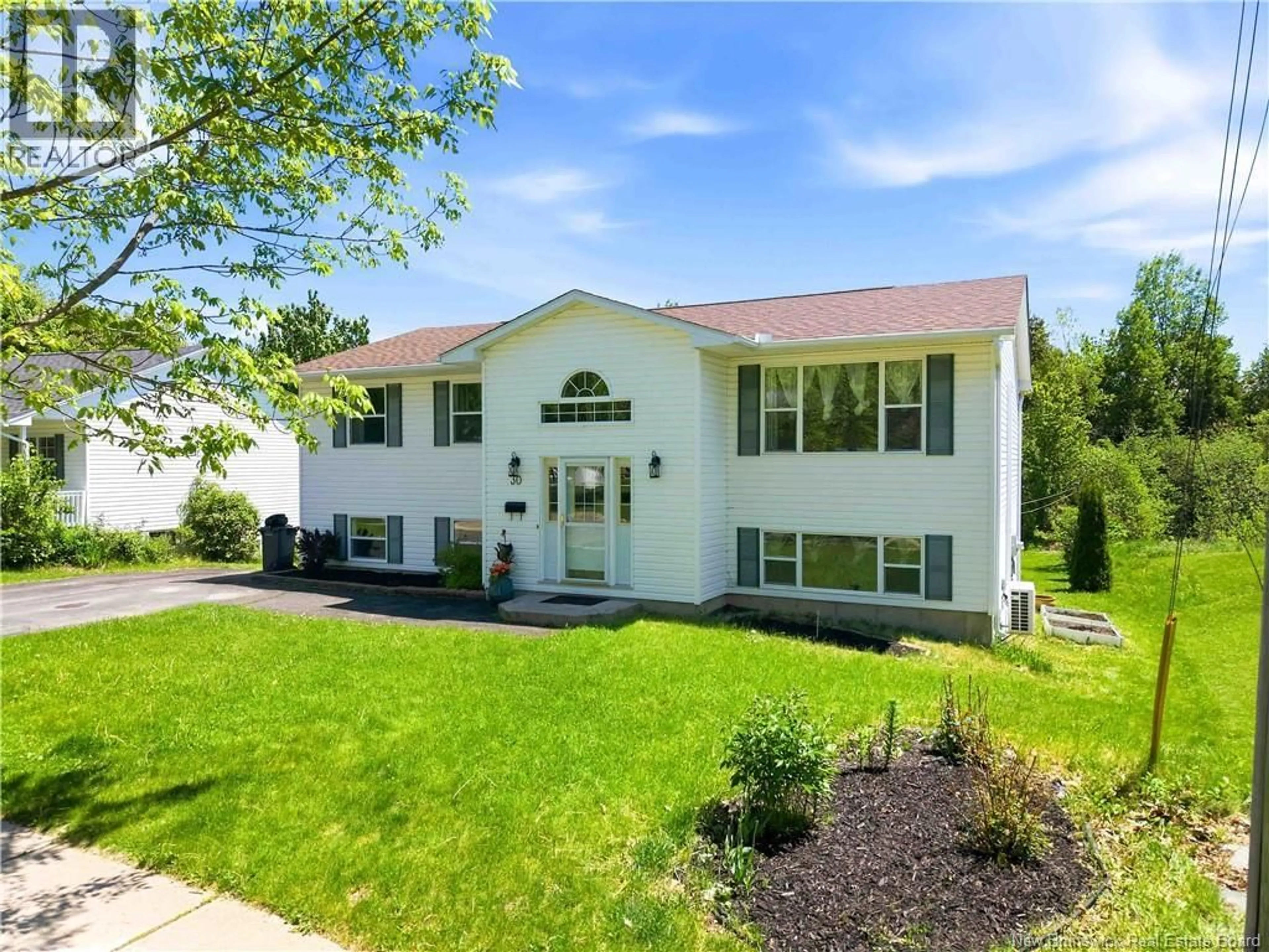 Home with vinyl exterior material, street for 30 LEISURE AVENUE, Fredericton New Brunswick E3B9K8