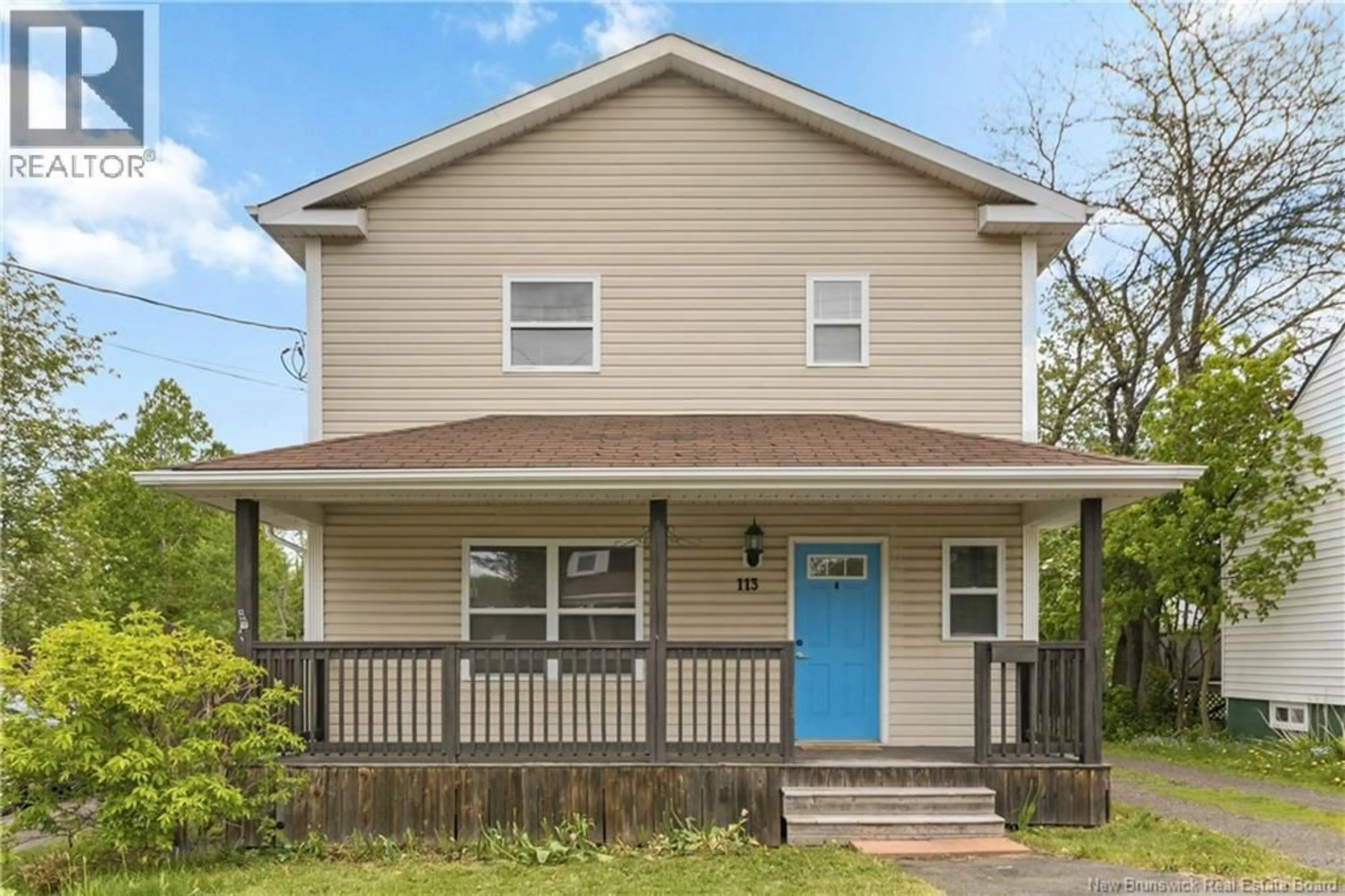 Home with vinyl exterior material, street for 113 NORTH STREET, Moncton New Brunswick E1C5X8