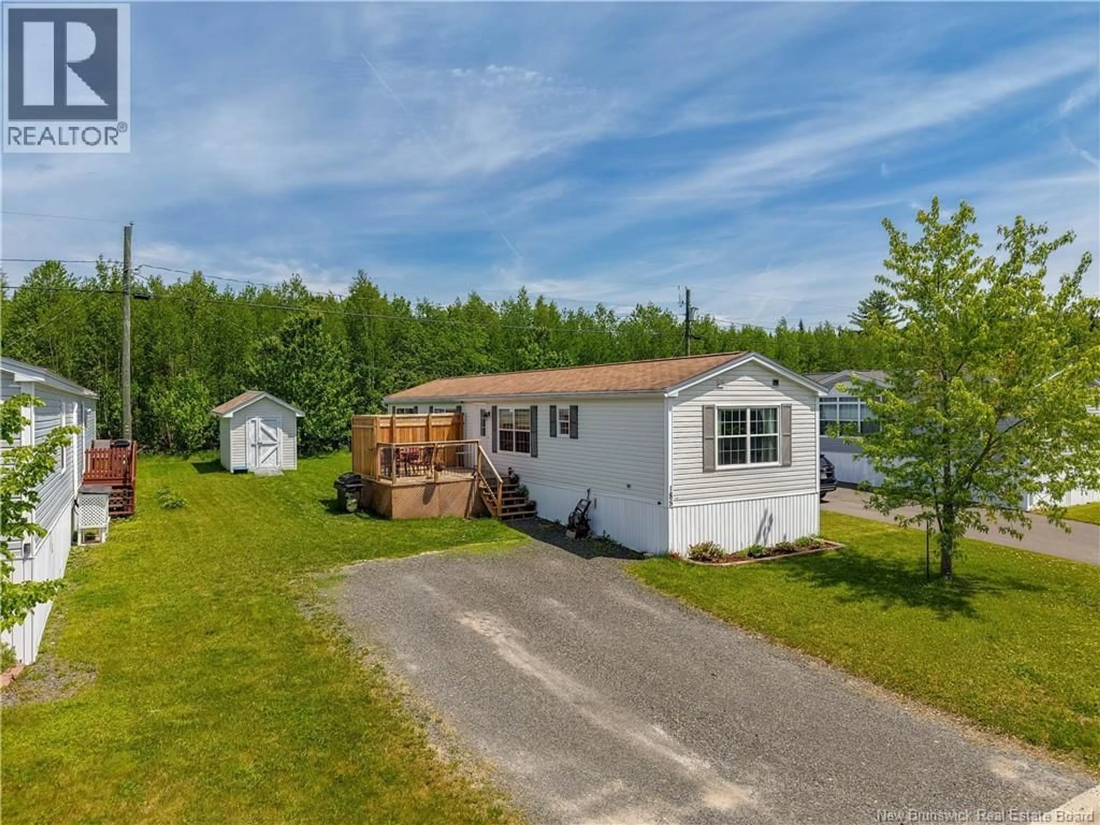 A pic from outside/outdoor area/front of a property/back of a property/a pic from drone, water/lake/river/ocean view for 185 GLENMAR DRIVE, Fredericton New Brunswick E3G0S3
