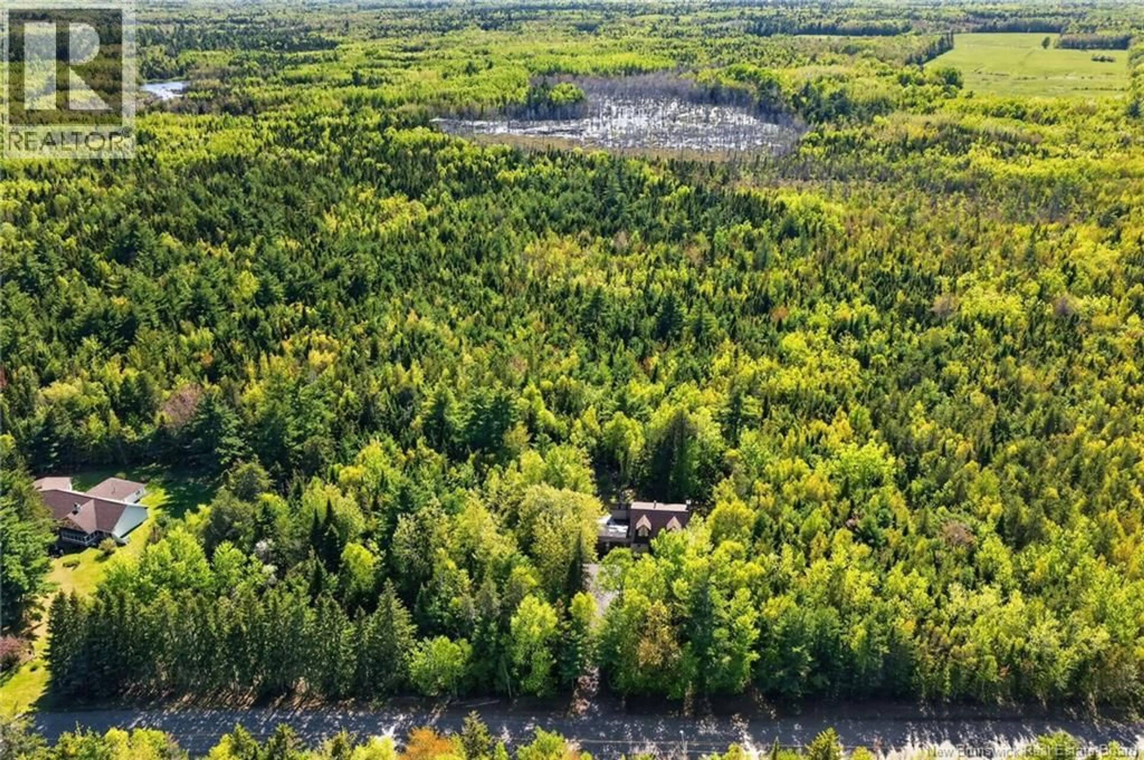A pic from outside/outdoor area/front of a property/back of a property/a pic from drone, forest/trees view for 5384 ROUTE 134, Cocagne New Brunswick E4R3P1
