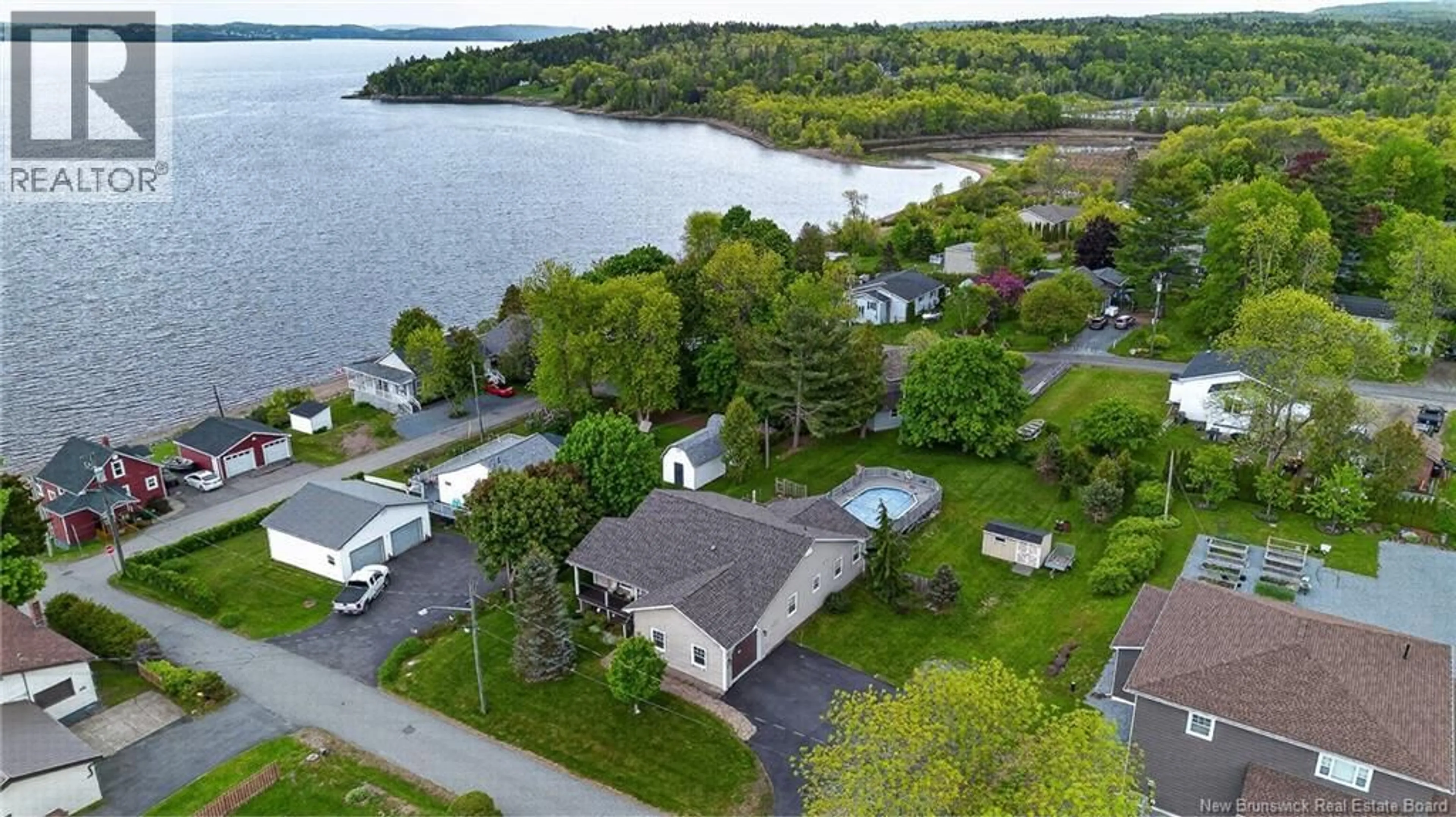 A pic from outside/outdoor area/front of a property/back of a property/a pic from drone, water/lake/river/ocean view for 8 HARRIS ROAD, Grand Bay-Westfield New Brunswick E5K1N2