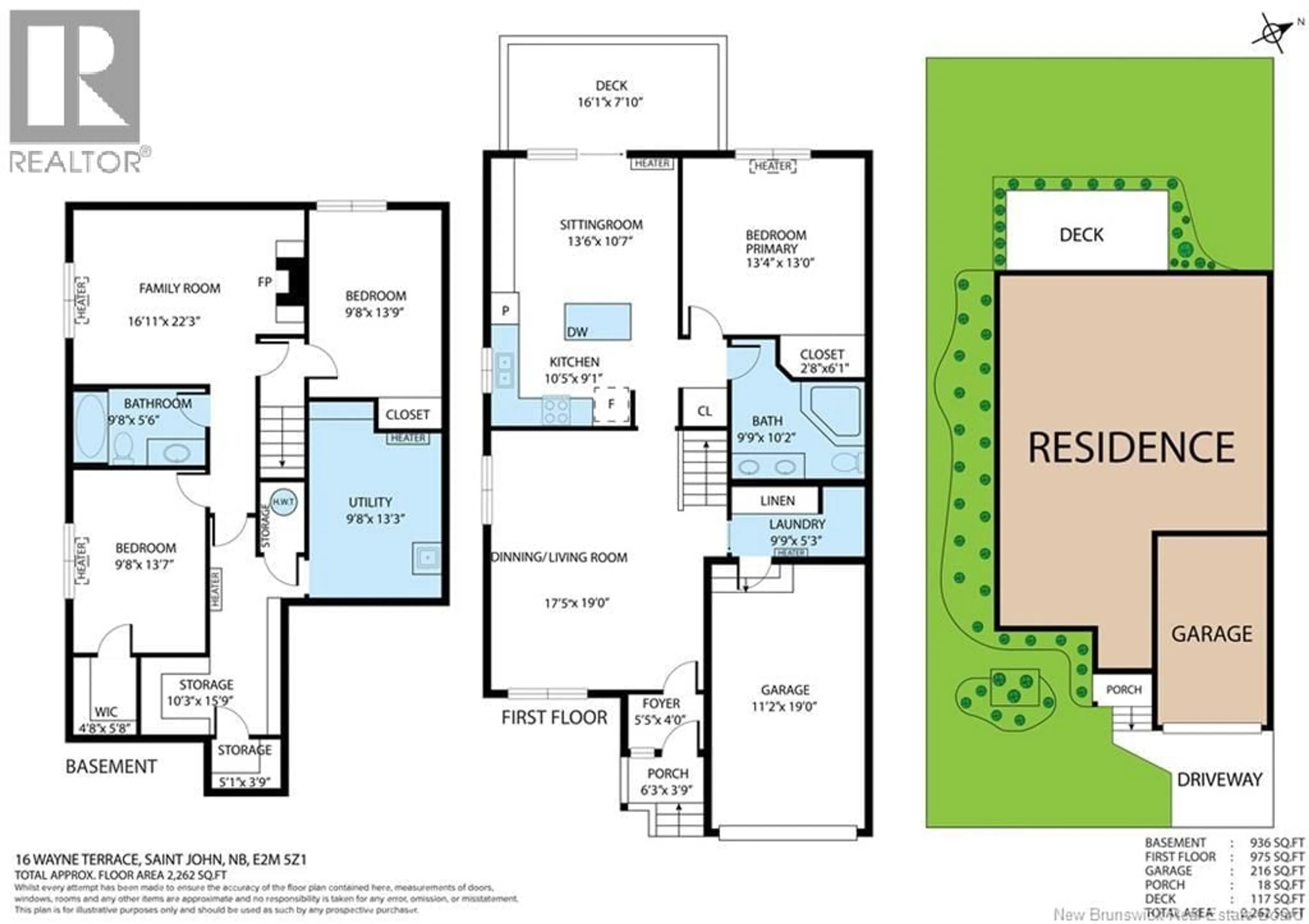 Floor plan for 16 WAYNE TERRACE, Saint John New Brunswick E2M5Z1