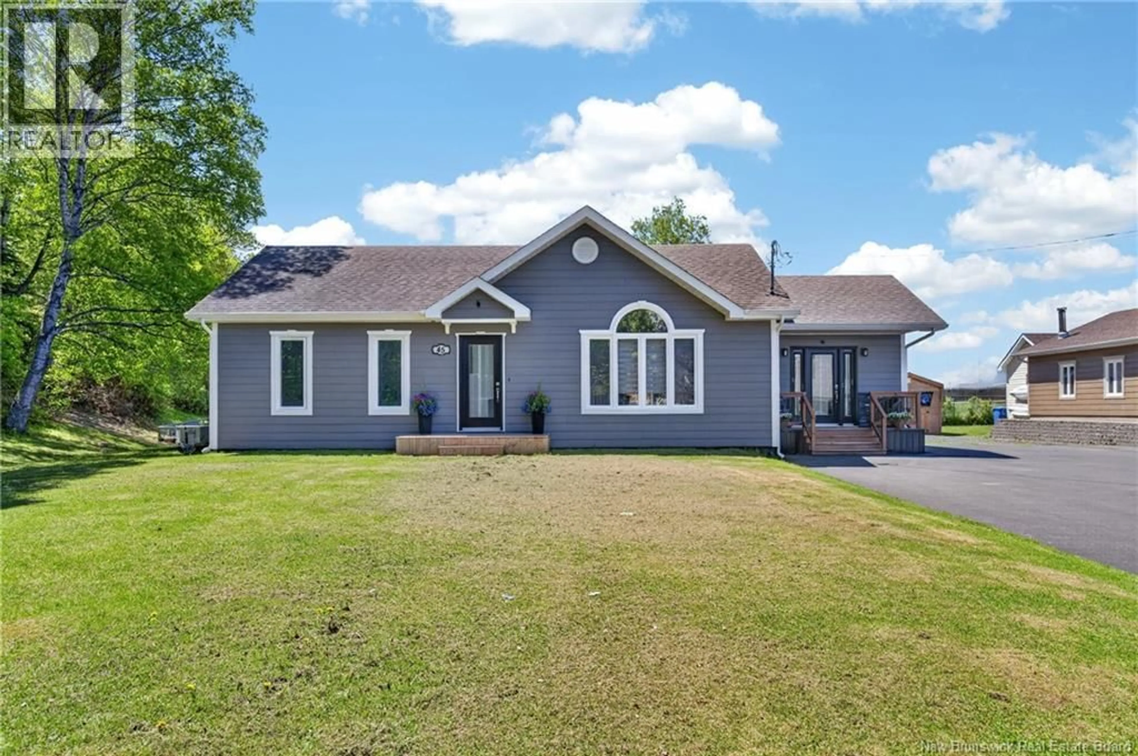 Home with vinyl exterior material, street for 45 HIGHLAND DRIVE, Tide Head New Brunswick E3N4L6
