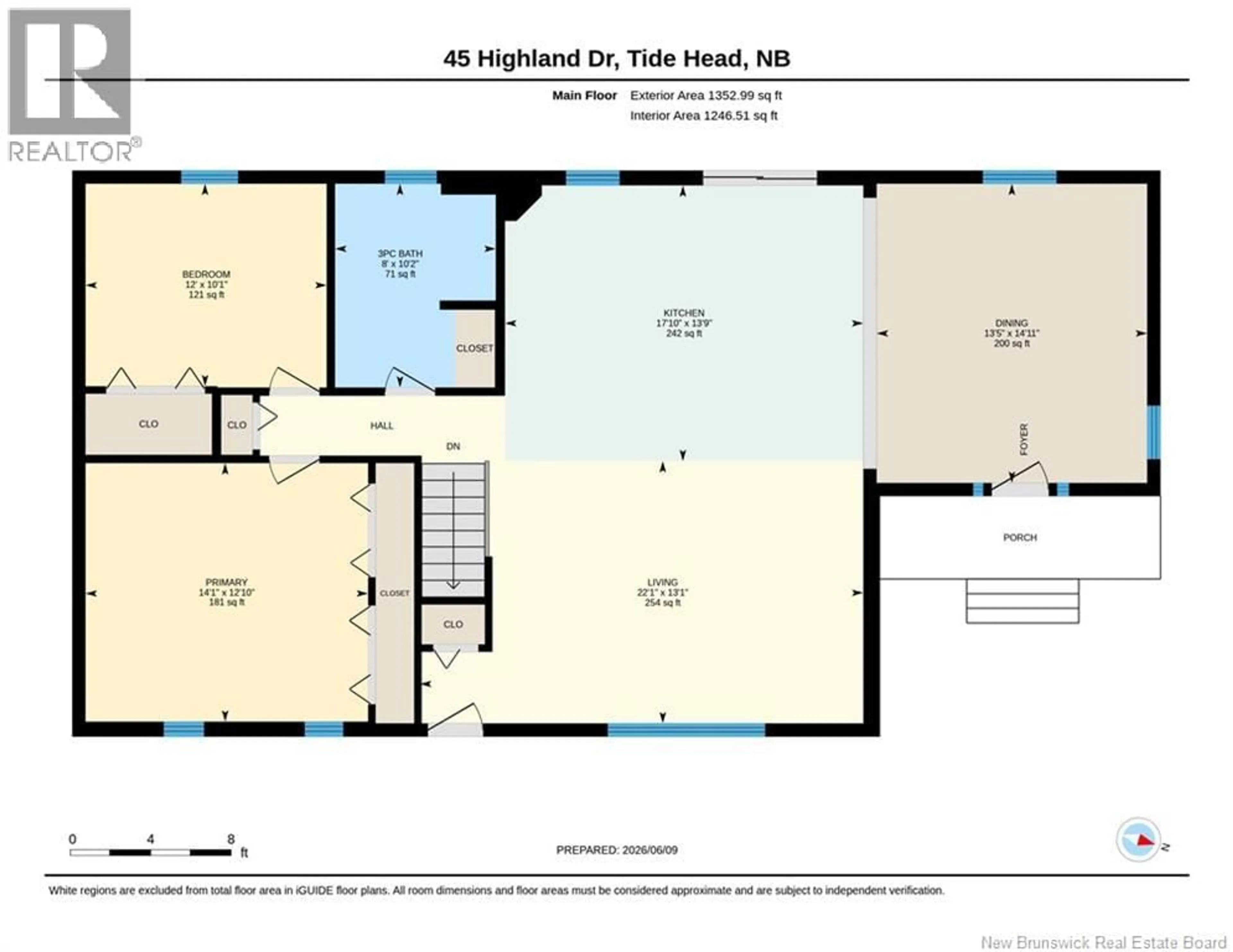 Floor plan for 45 HIGHLAND DRIVE, Tide Head New Brunswick E3N4L6