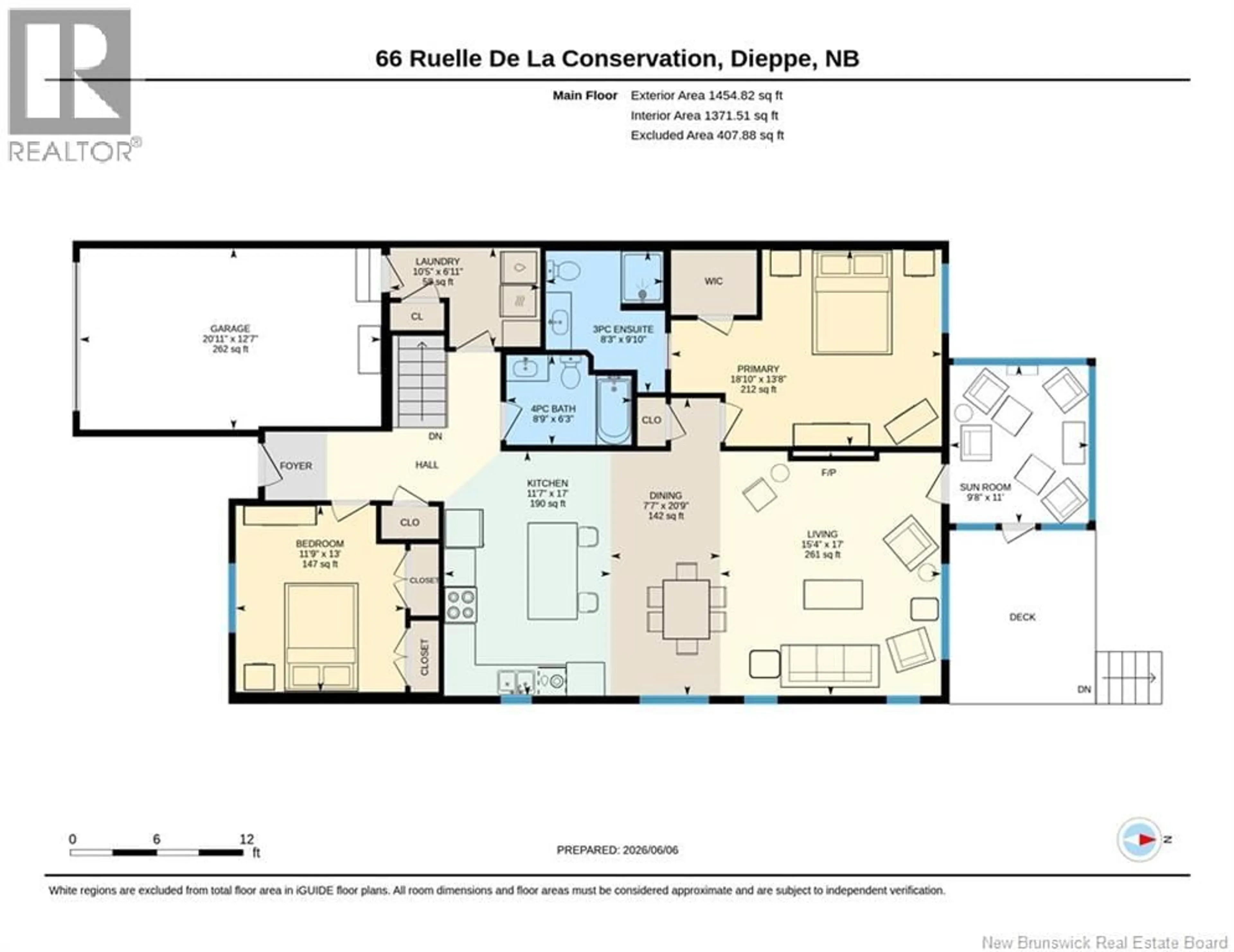Floor plan for 66 RUELLE DE LA CONSERVATION COURT, Dieppe New Brunswick E1A9T7