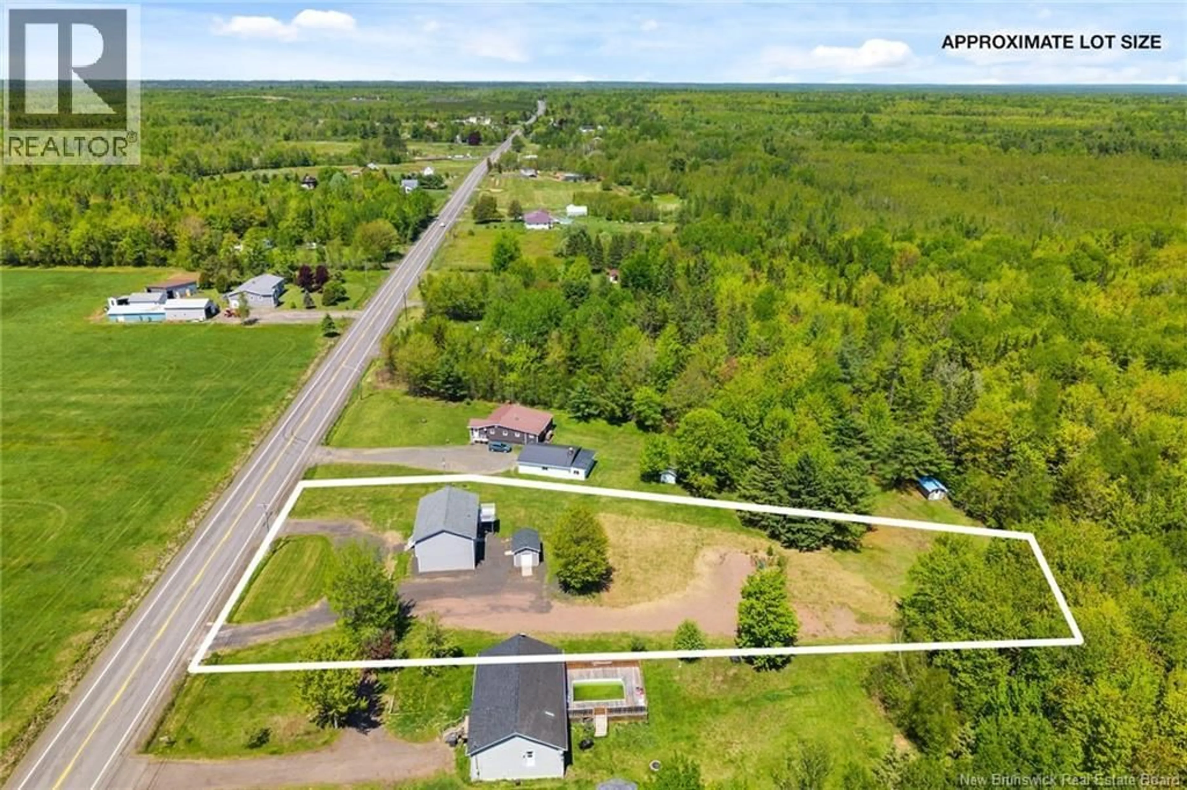 A pic from outside/outdoor area/front of a property/back of a property/a pic from drone, unknown for 5572 RTE 10, Hardwood Ridge New Brunswick E4A1A4