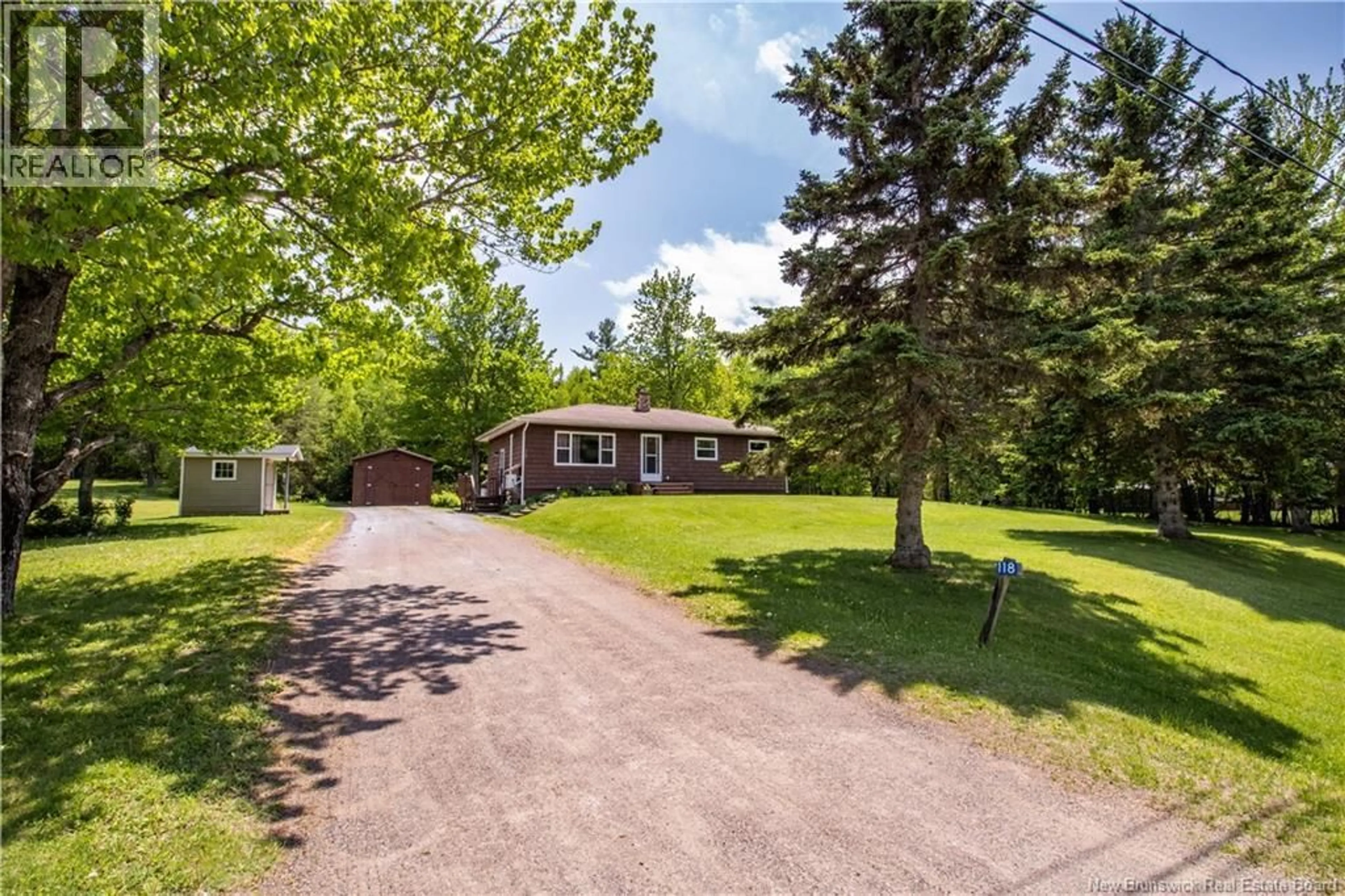 A pic from outside/outdoor area/front of a property/back of a property/a pic from drone, street for 118 KNIGHTVILLE ROAD, Smiths Creek New Brunswick E4G2N8
