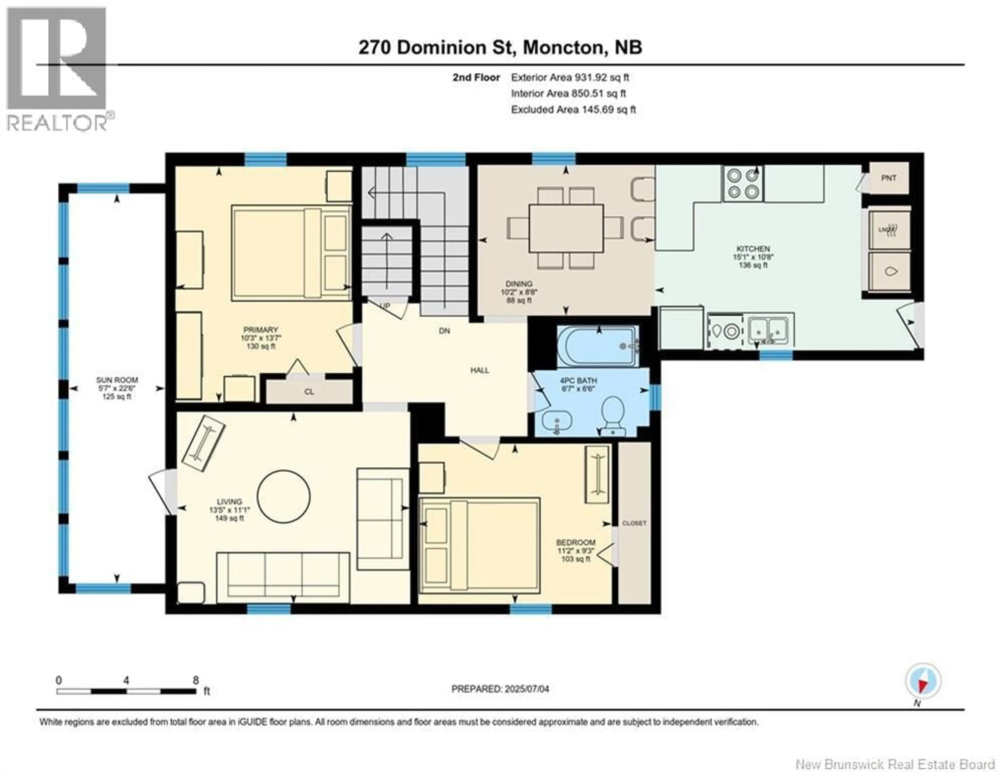 Floor plan for 270-272 DOMINION, Moncton New Brunswick E1C6H3