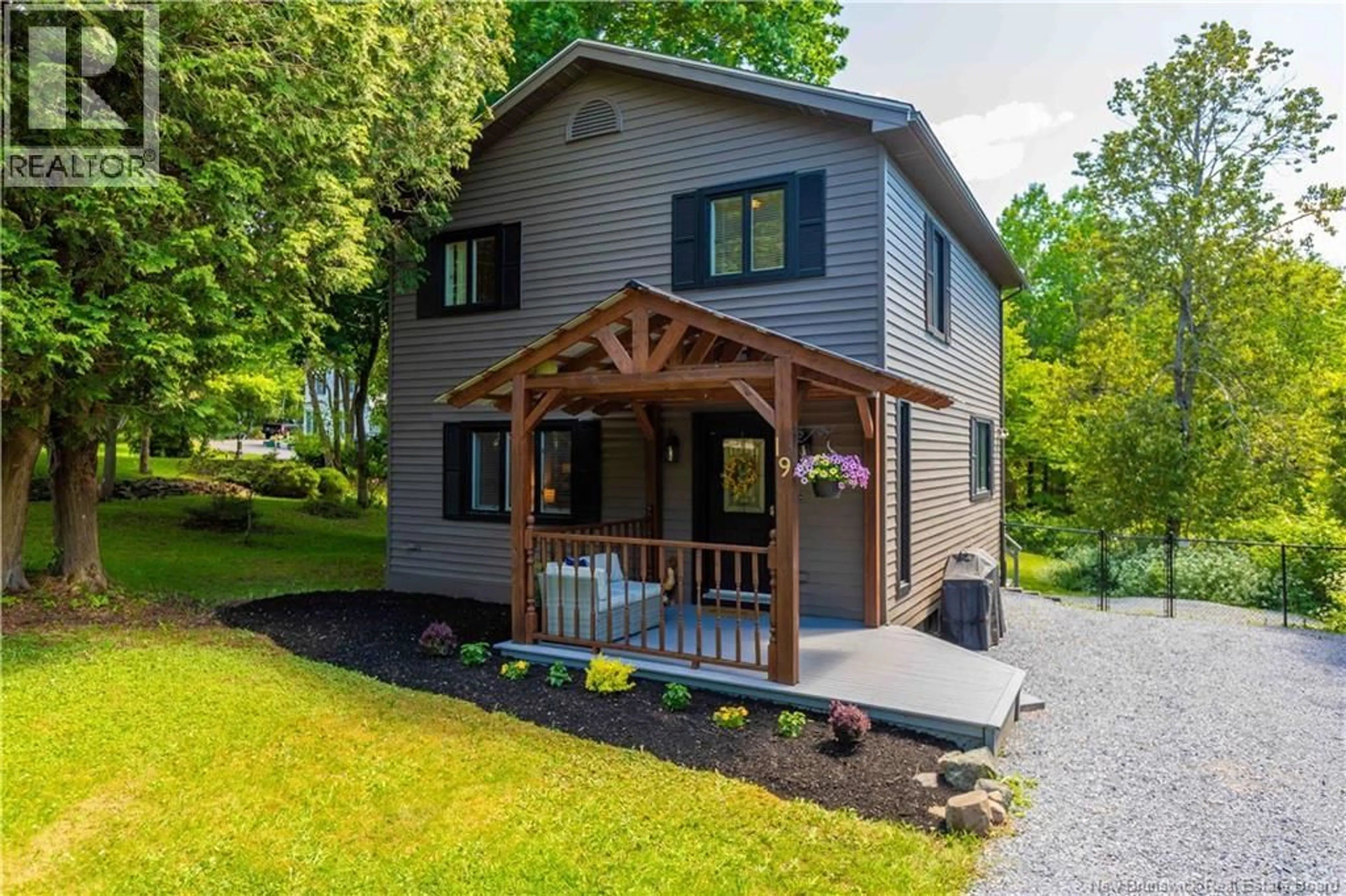 Home with vinyl exterior material, street for 19 GROVE AVENUE, Rothesay New Brunswick E2E5K5