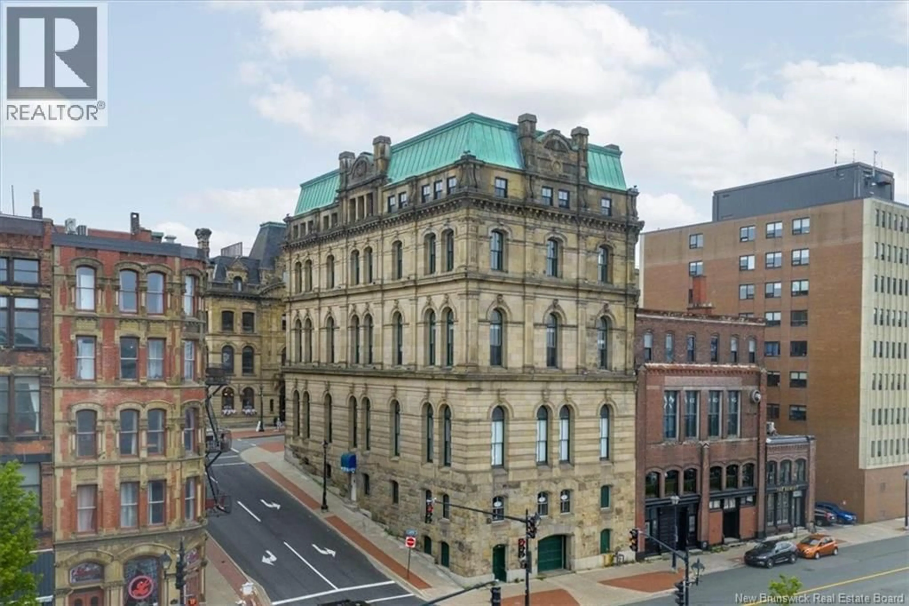 A pic from outside/outdoor area/front of a property/back of a property/a pic from drone, city buildings view from balcony for 203 - 115 PRINCE WILLIAM STREET, Saint John New Brunswick E2L2B4