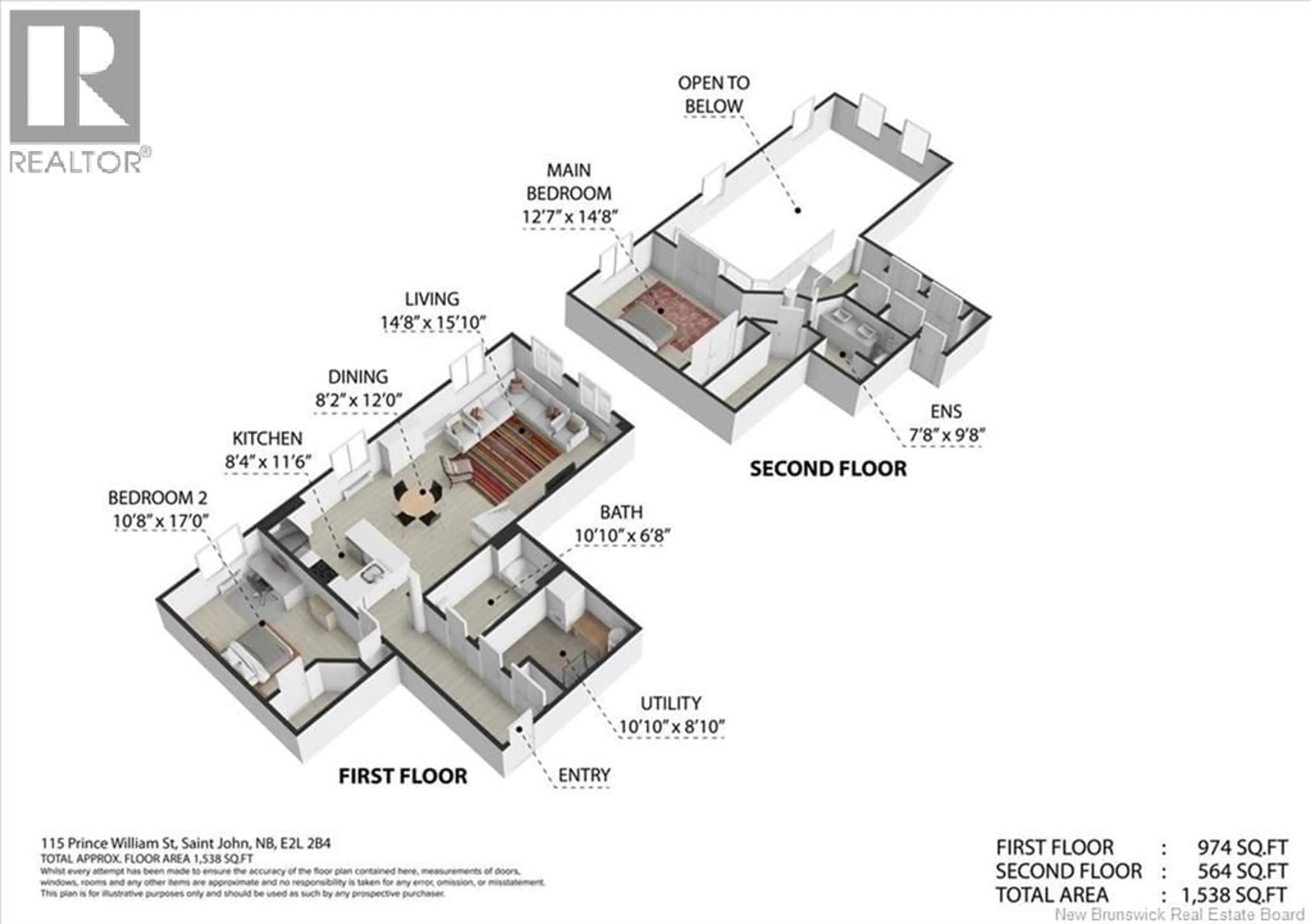 Floor plan for 203 - 115 PRINCE WILLIAM STREET, Saint John New Brunswick E2L2B4