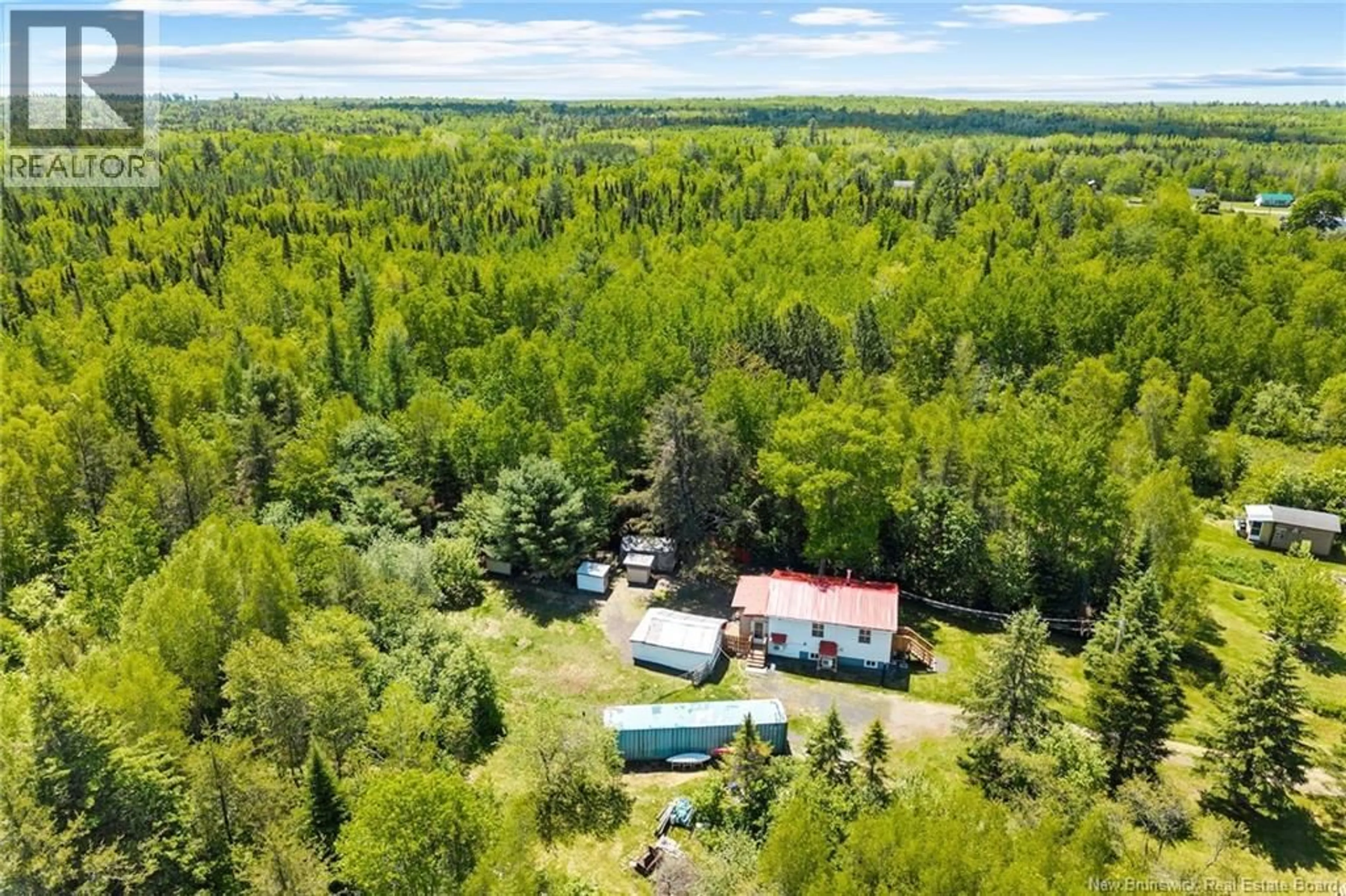 A pic from outside/outdoor area/front of a property/back of a property/a pic from drone, forest/trees view for 90 QUEEN STREET, Chipman New Brunswick E4A2K2