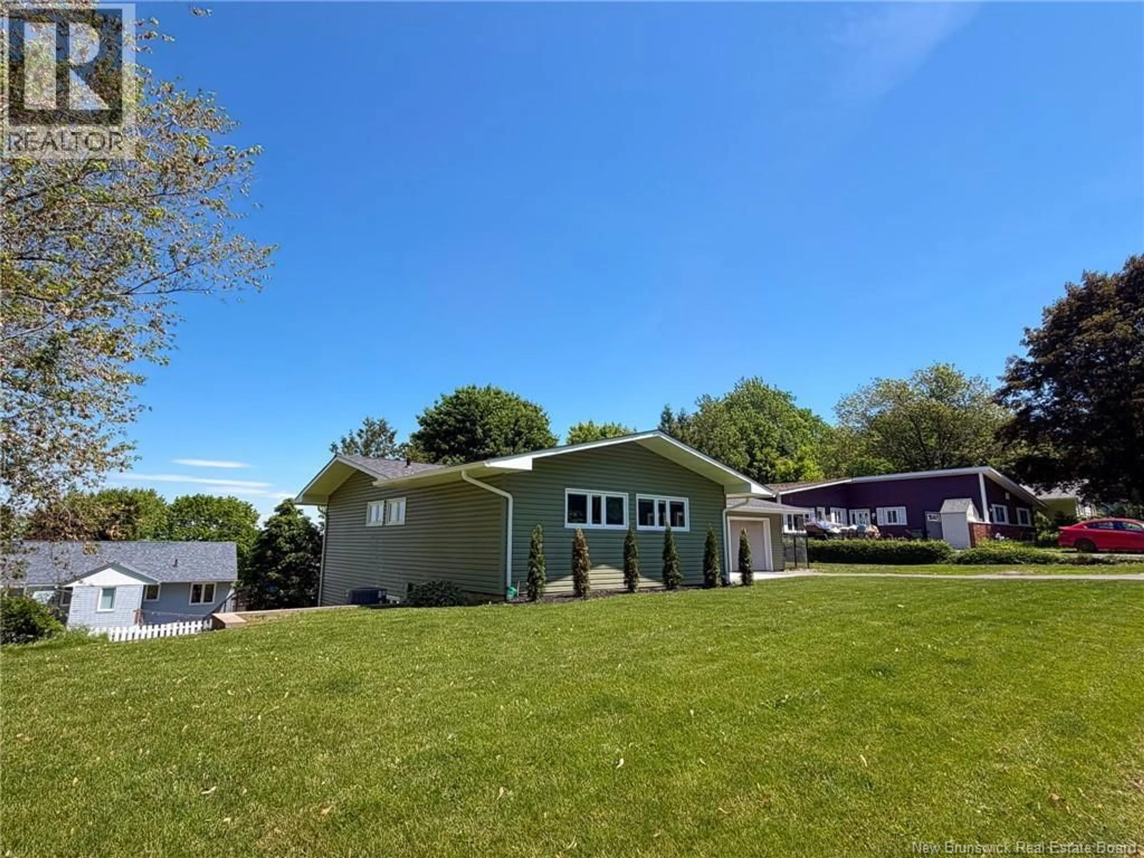 A pic from outside/outdoor area/front of a property/back of a property/a pic from drone, water/lake/river/ocean view for 346 GILMOUR STREET, Oromocto New Brunswick E3V1E6