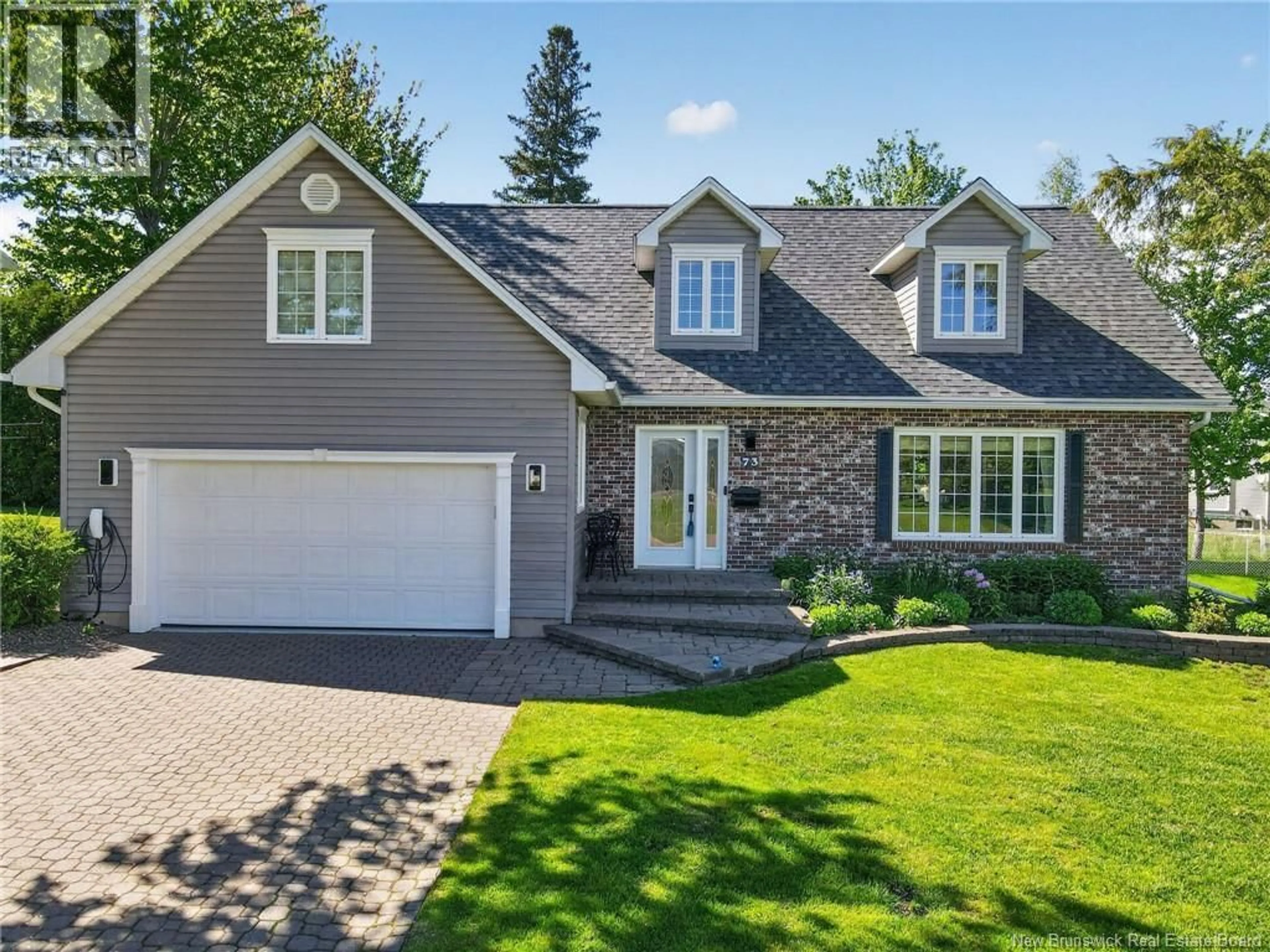 Home with brick exterior material, street for 73 TEAKWOOD WAY, Moncton New Brunswick E1G1T3