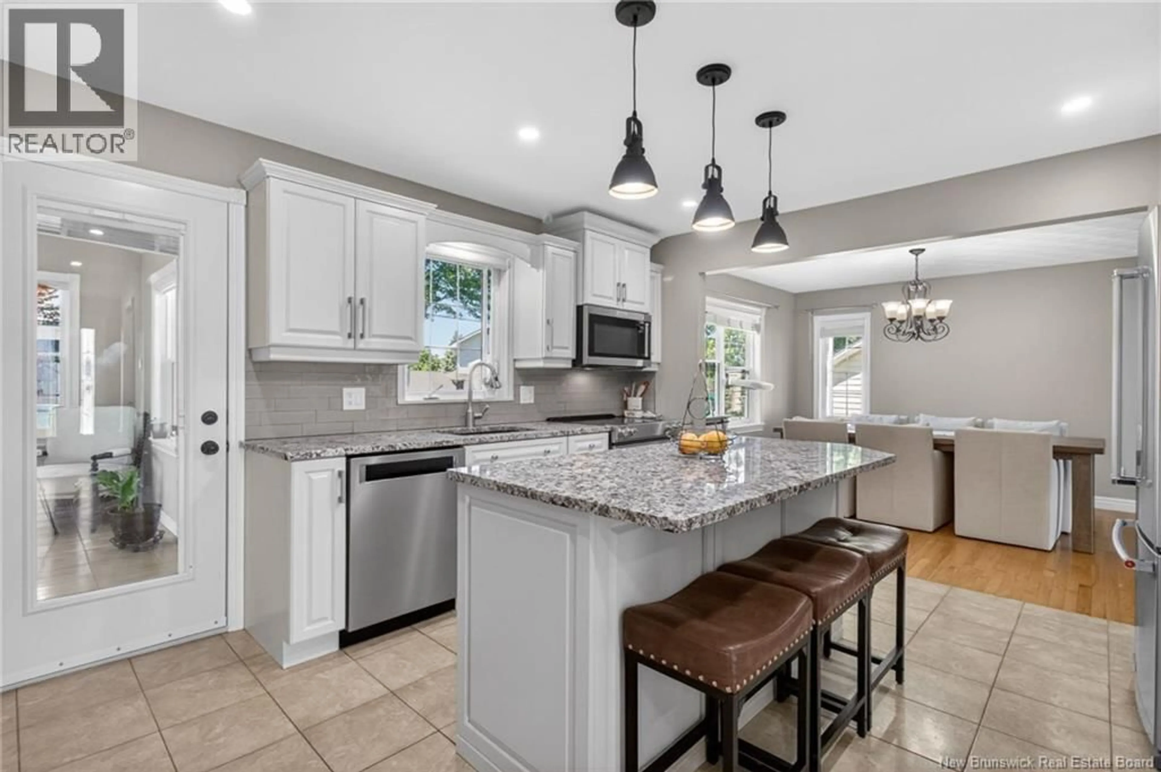 Open concept kitchen, ceramic/tile floor for 73 TEAKWOOD WAY, Moncton New Brunswick E1G1T3