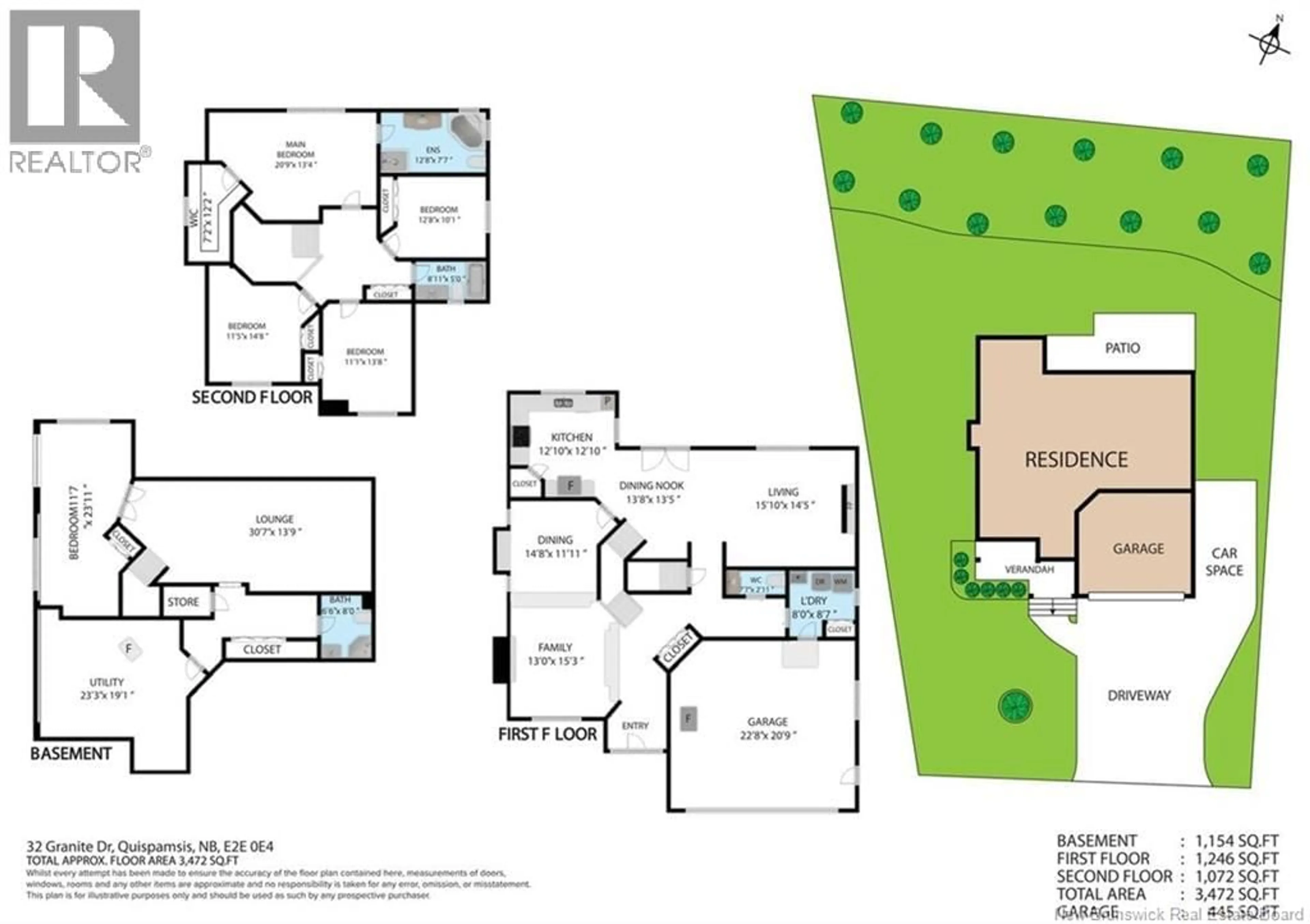Floor plan for 32 GRANITE DRIVE, Quispamsis New Brunswick E2E0E4