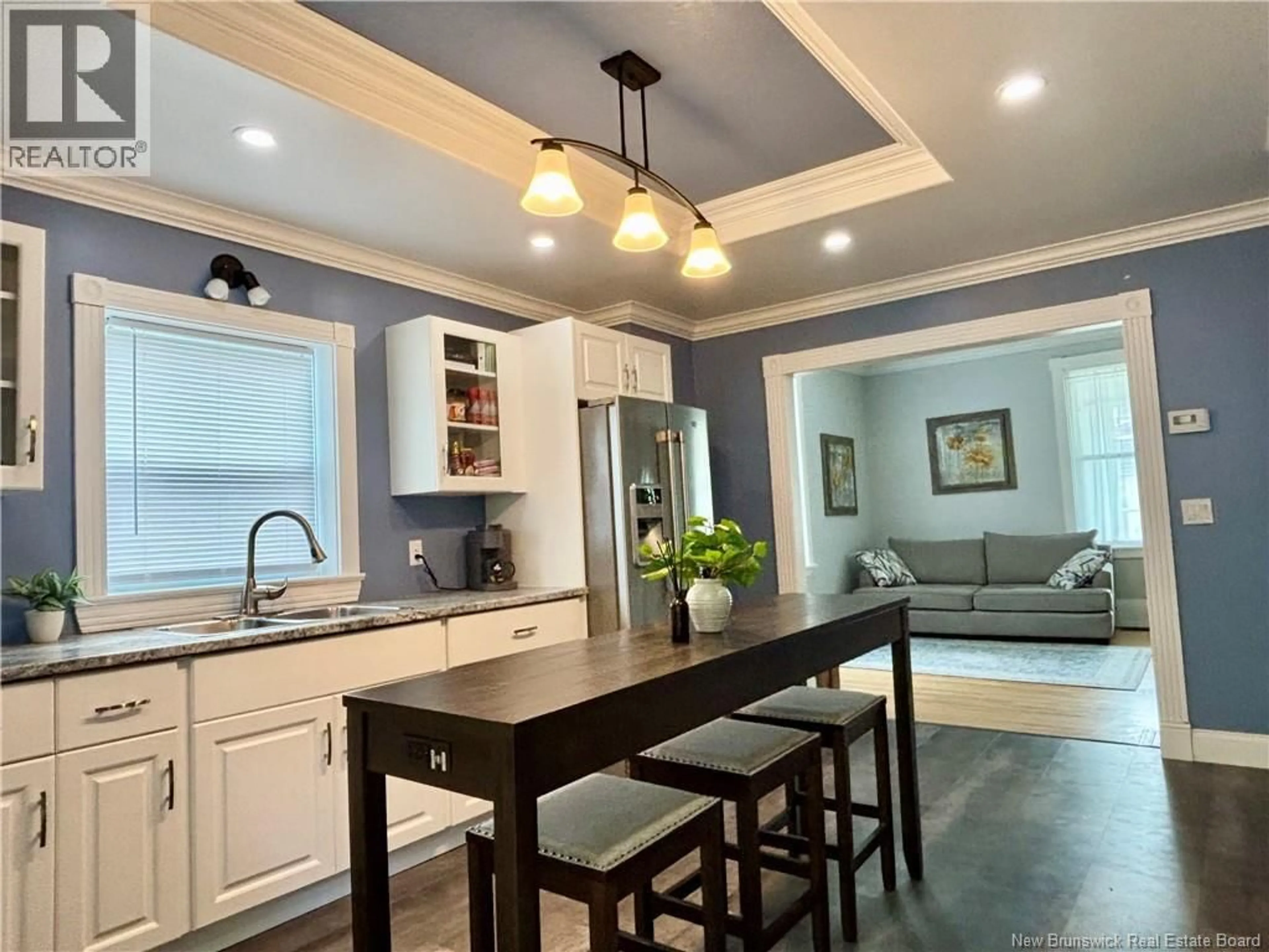 Open concept kitchen, ceramic/tile floor for 519 KING GEORGE HWY, Miramichi New Brunswick E1V1M9