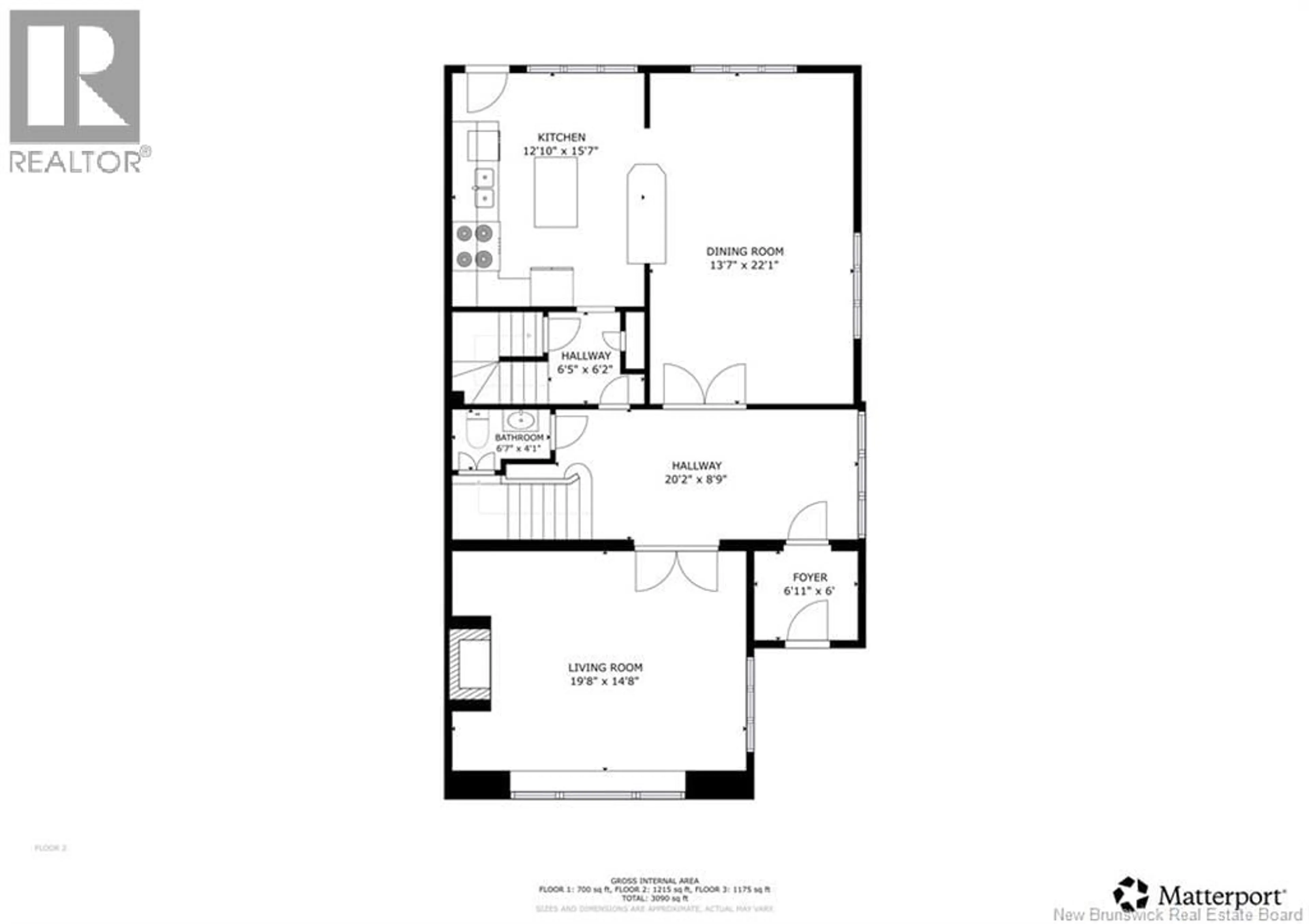 Floor plan for 105 CARMARTHEN STREET, Saint John New Brunswick E2L2N7