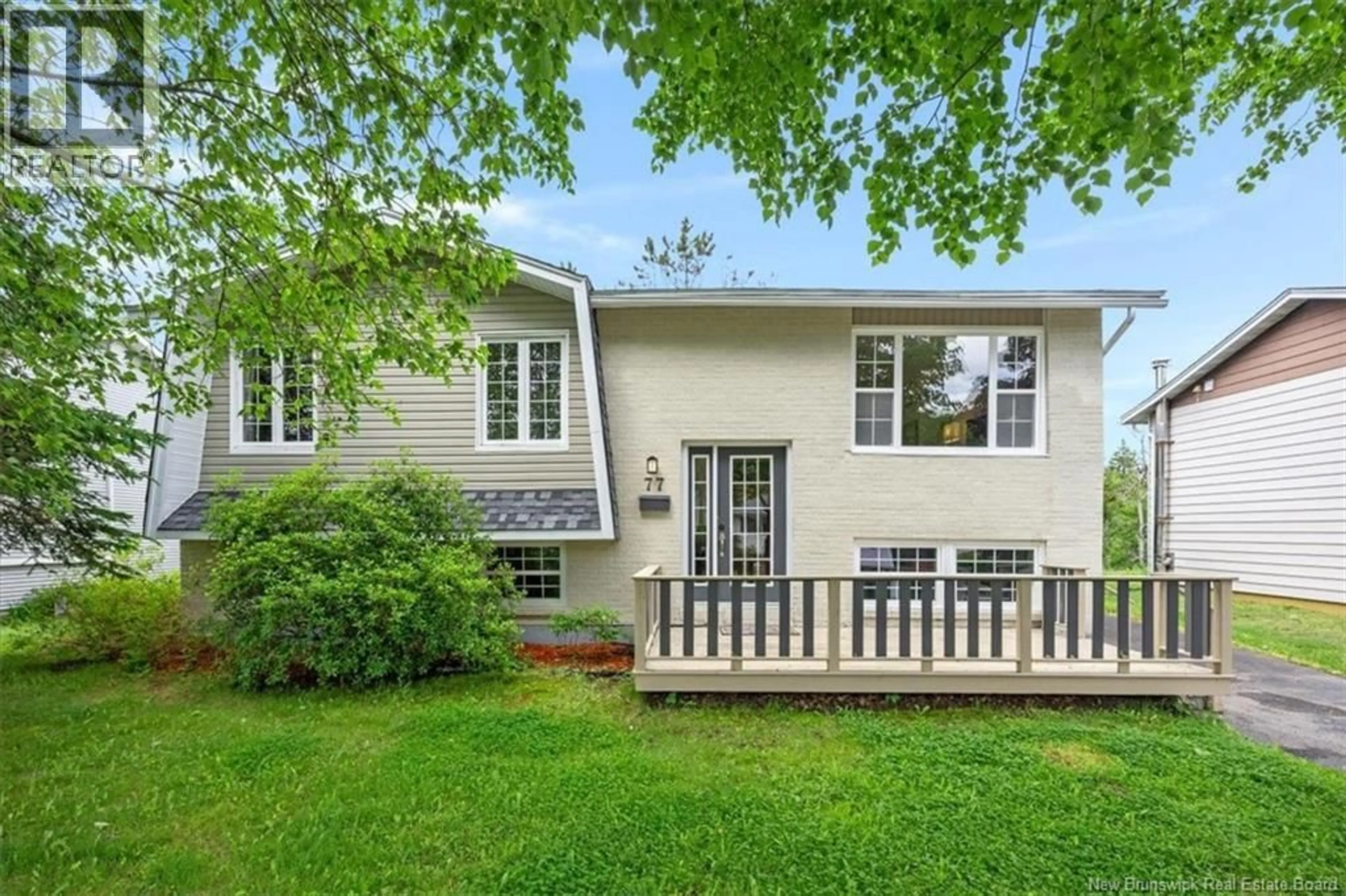Home with vinyl exterior material, street for 77 VARSITY STREET, Saint John New Brunswick E2K4K8