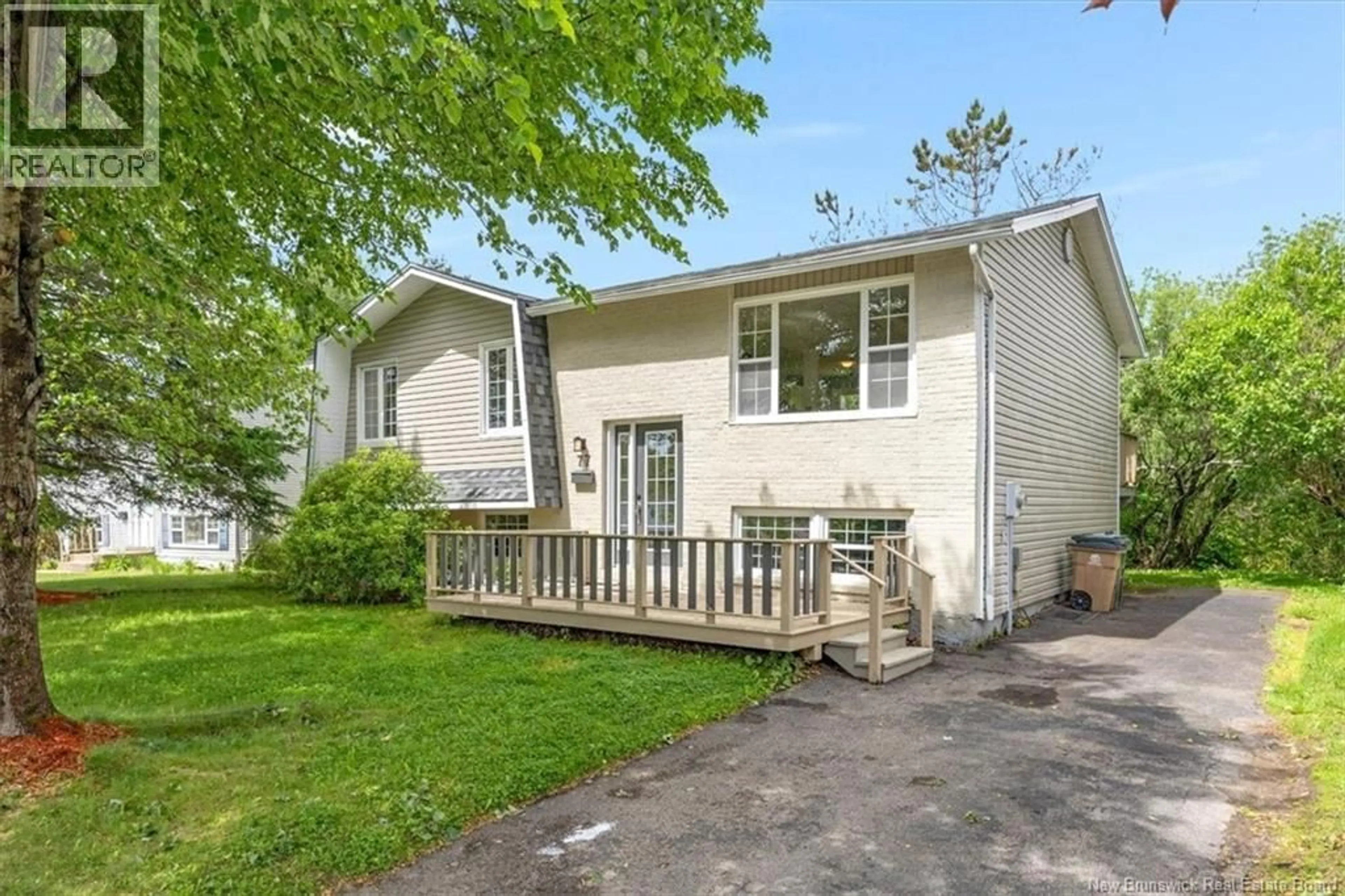 Home with vinyl exterior material, street for 77 VARSITY STREET, Saint John New Brunswick E2K4K8
