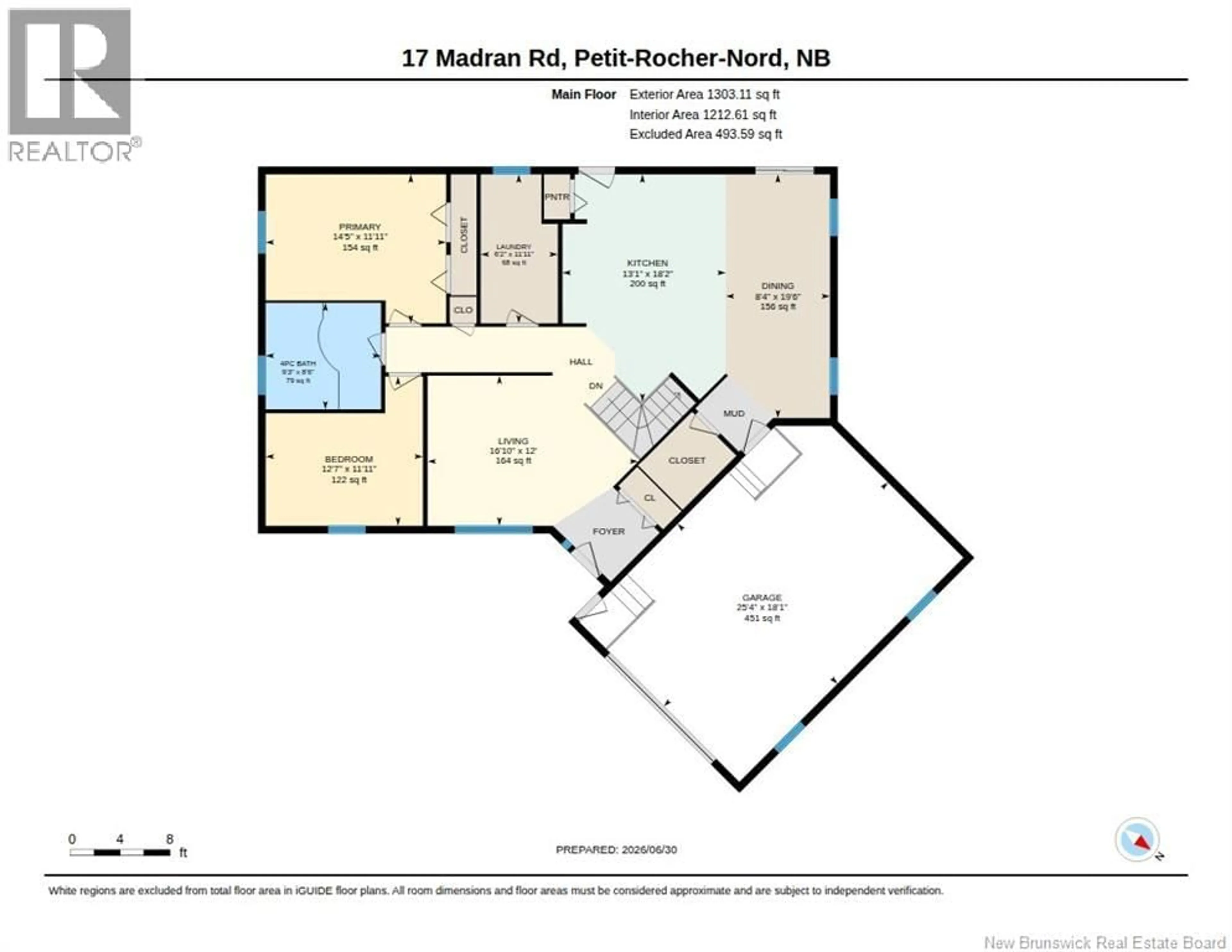 Floor plan for 17 CH MADRAN, Petit-Rocher-Nord New Brunswick E8J2J6