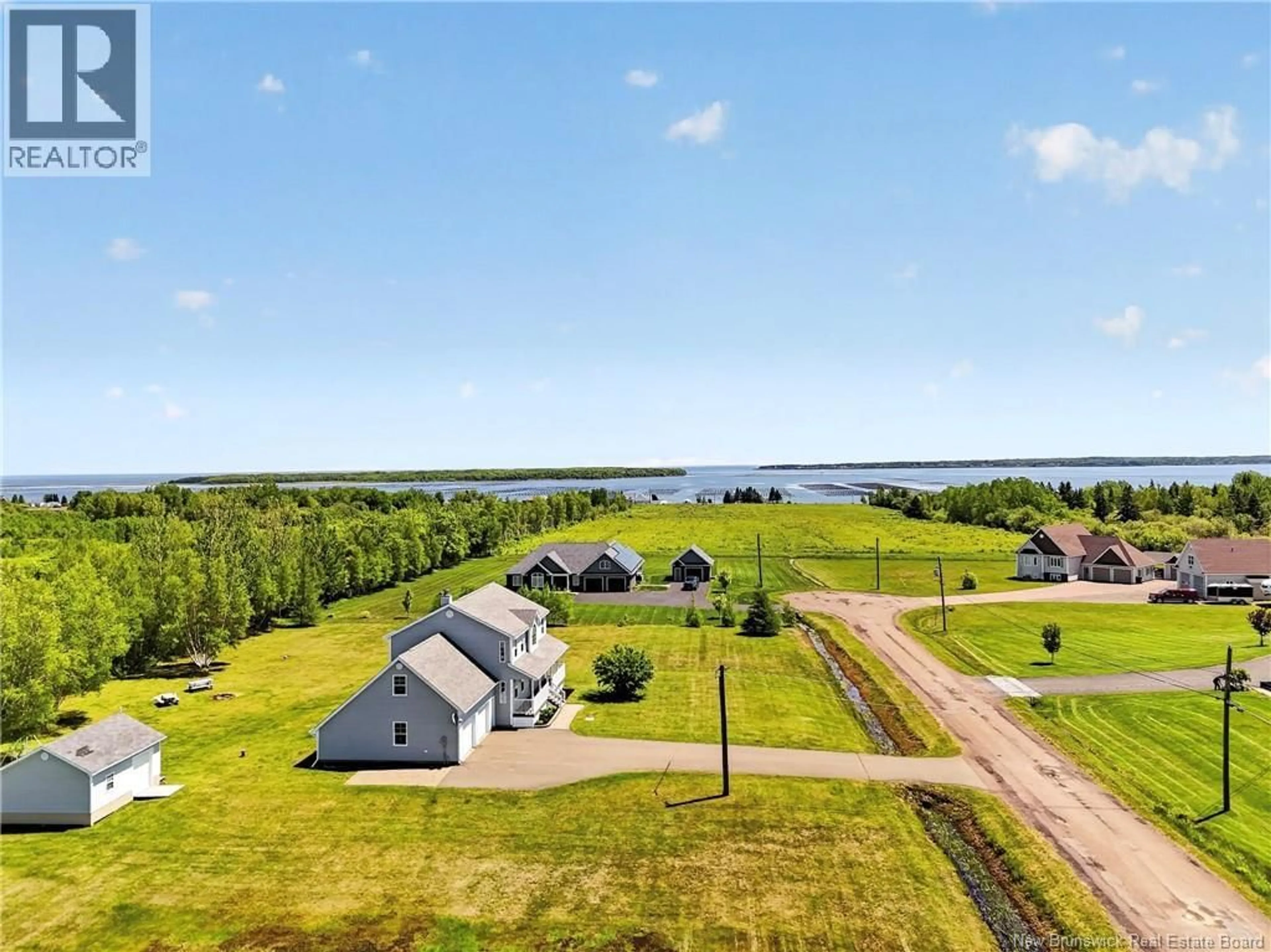 A pic from outside/outdoor area/front of a property/back of a property/a pic from drone, water/lake/river/ocean view for 30 SHARI LANE, Cocagne New Brunswick E4R6B1