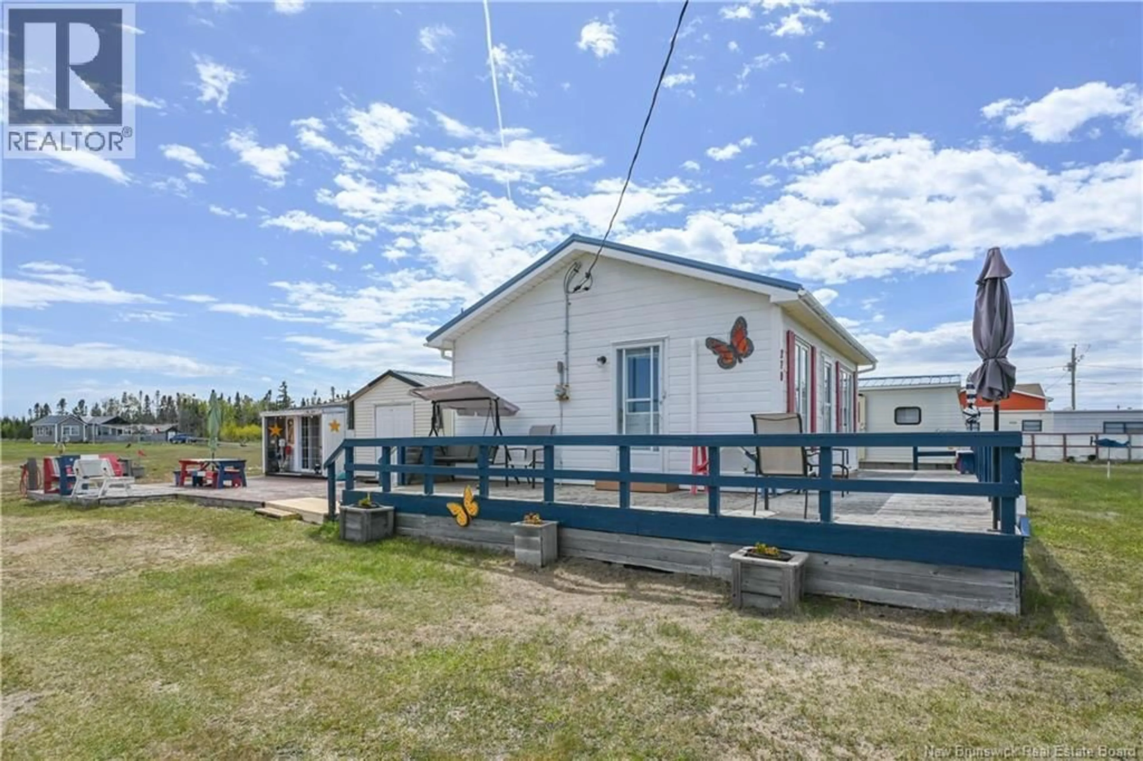 A pic from outside/outdoor area/front of a property/back of a property/a pic from drone, building for 270 DES CHALETS ROAD, Maisonnette New Brunswick E8N2M2