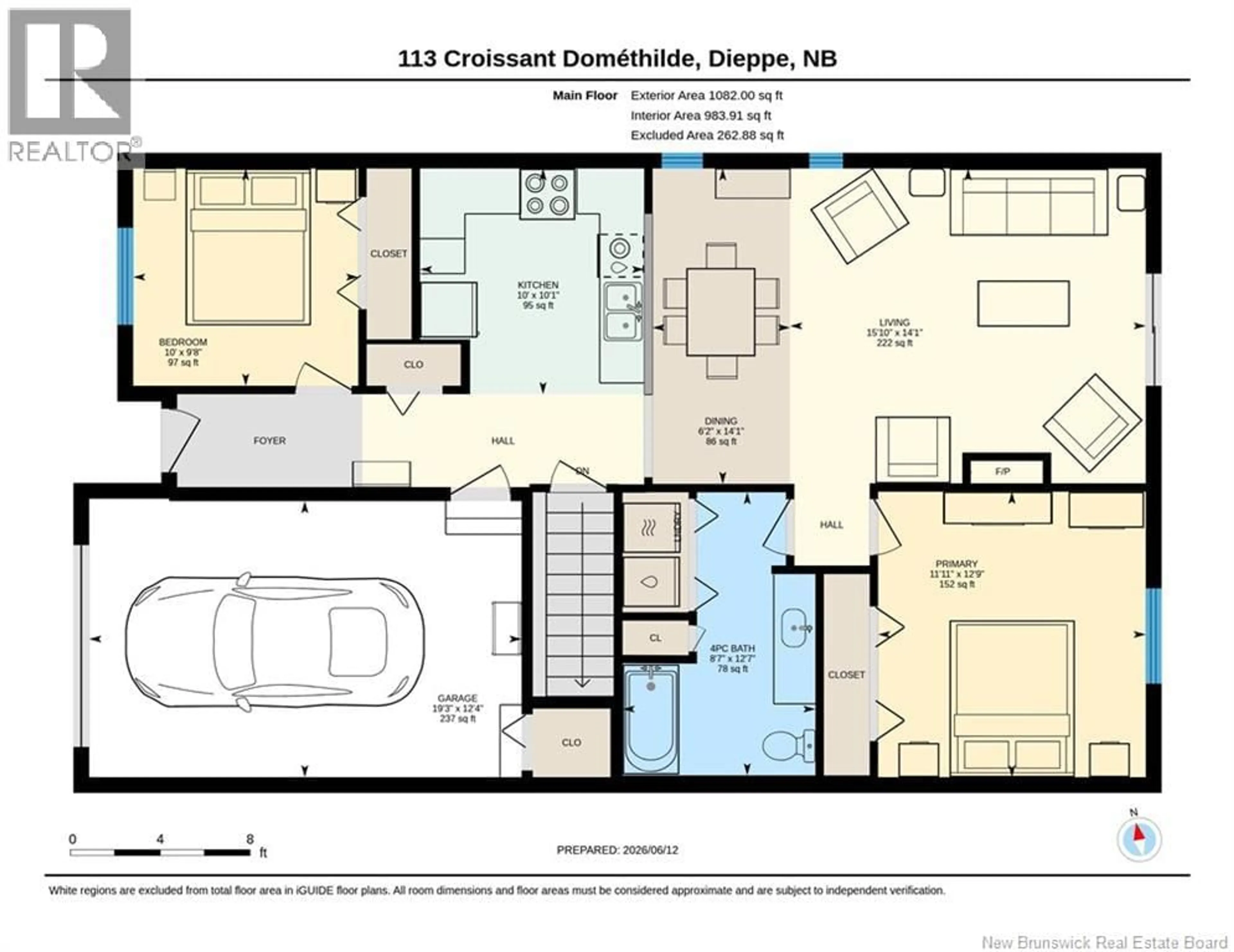 Floor plan for 113 DOMETHILDE CRESCENT, Dieppe New Brunswick E1A8R4