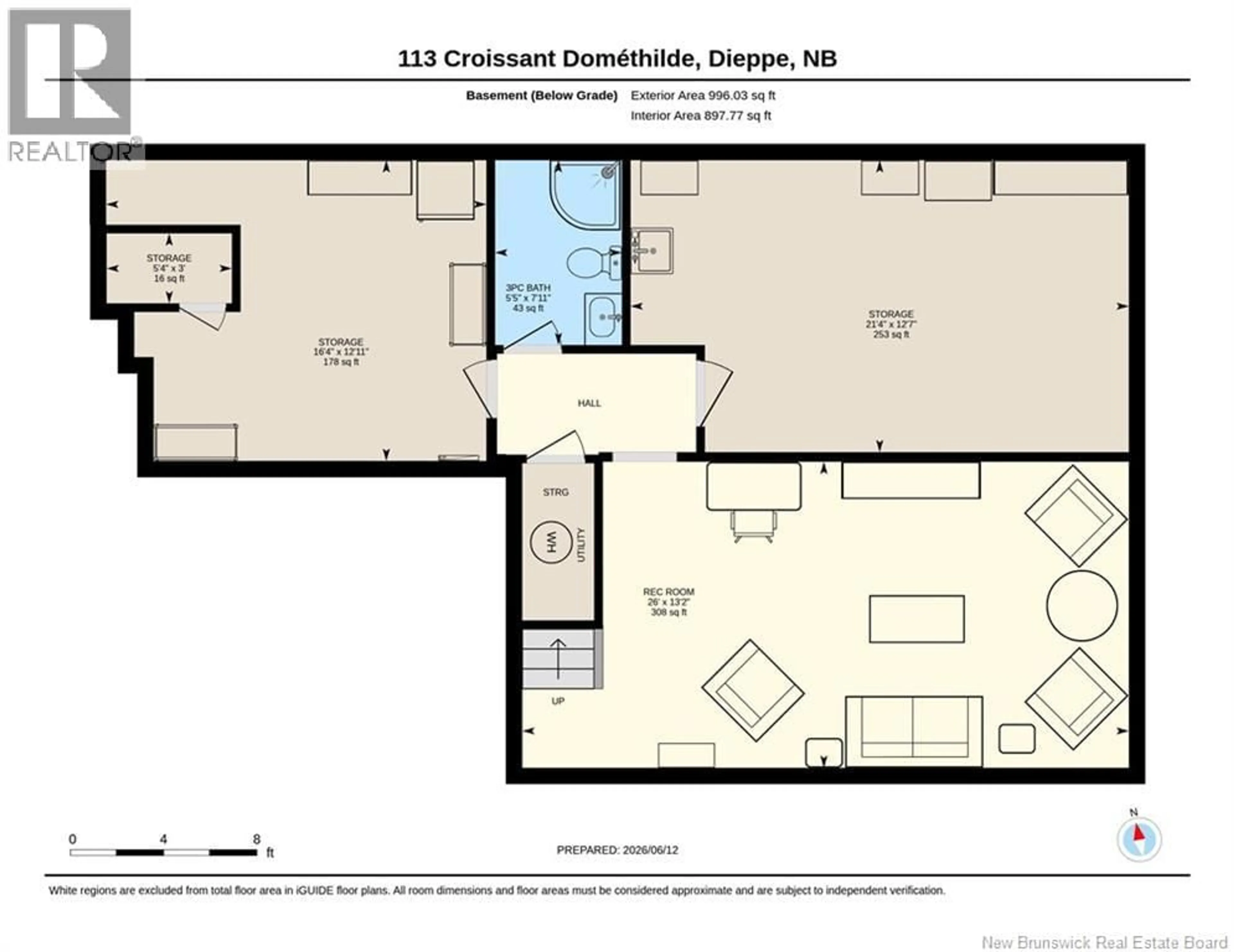 Floor plan for 113 DOMETHILDE CRESCENT, Dieppe New Brunswick E1A8R4