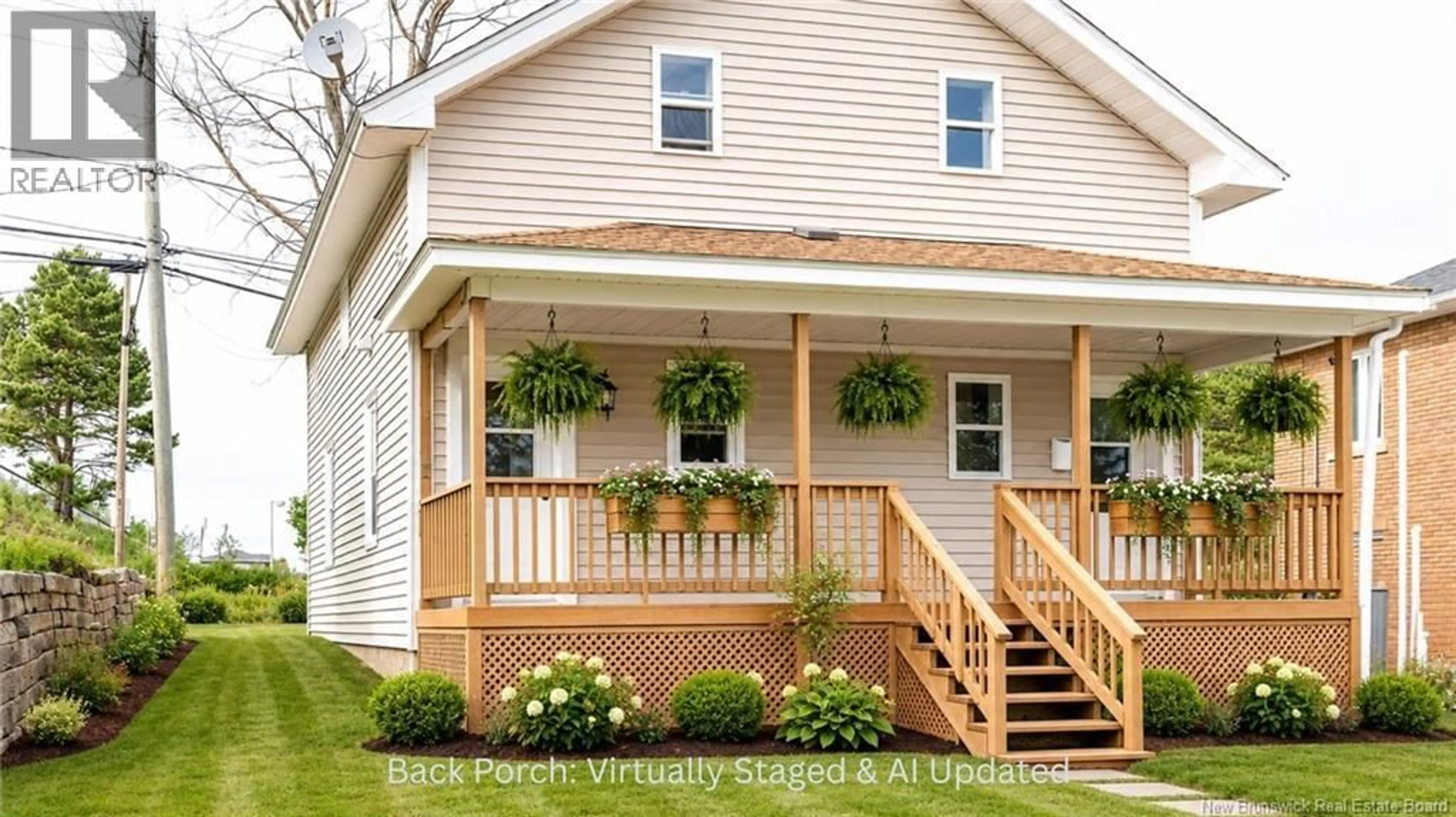 Home with vinyl exterior material, street for 16 BELLEVUE STREET, Edmundston New Brunswick E3V2C7