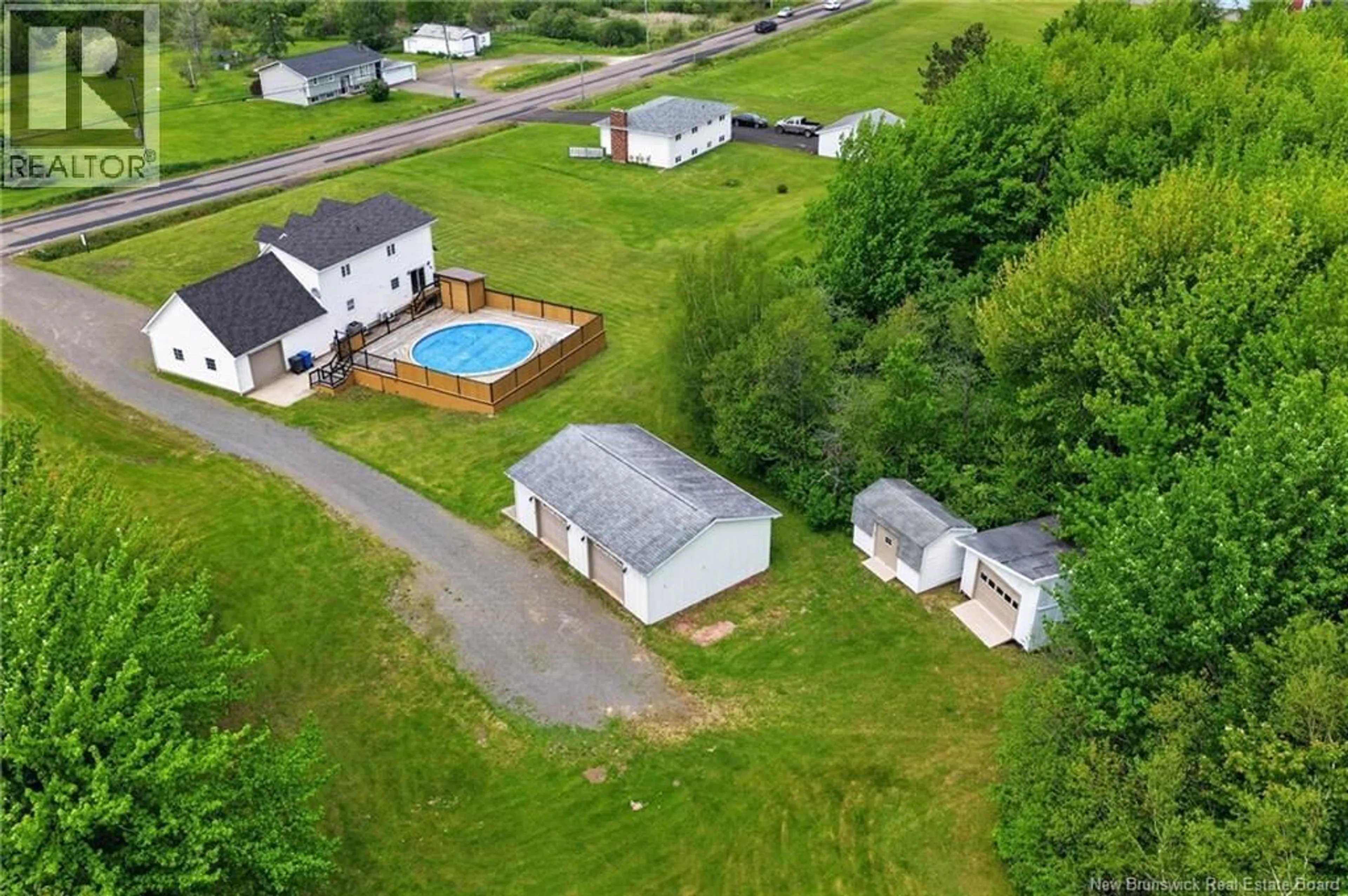 A pic from outside/outdoor area/front of a property/back of a property/a pic from drone, water/lake/river/ocean view for 3291 ROUTE 115, Notre-Dame New Brunswick E4V2C7