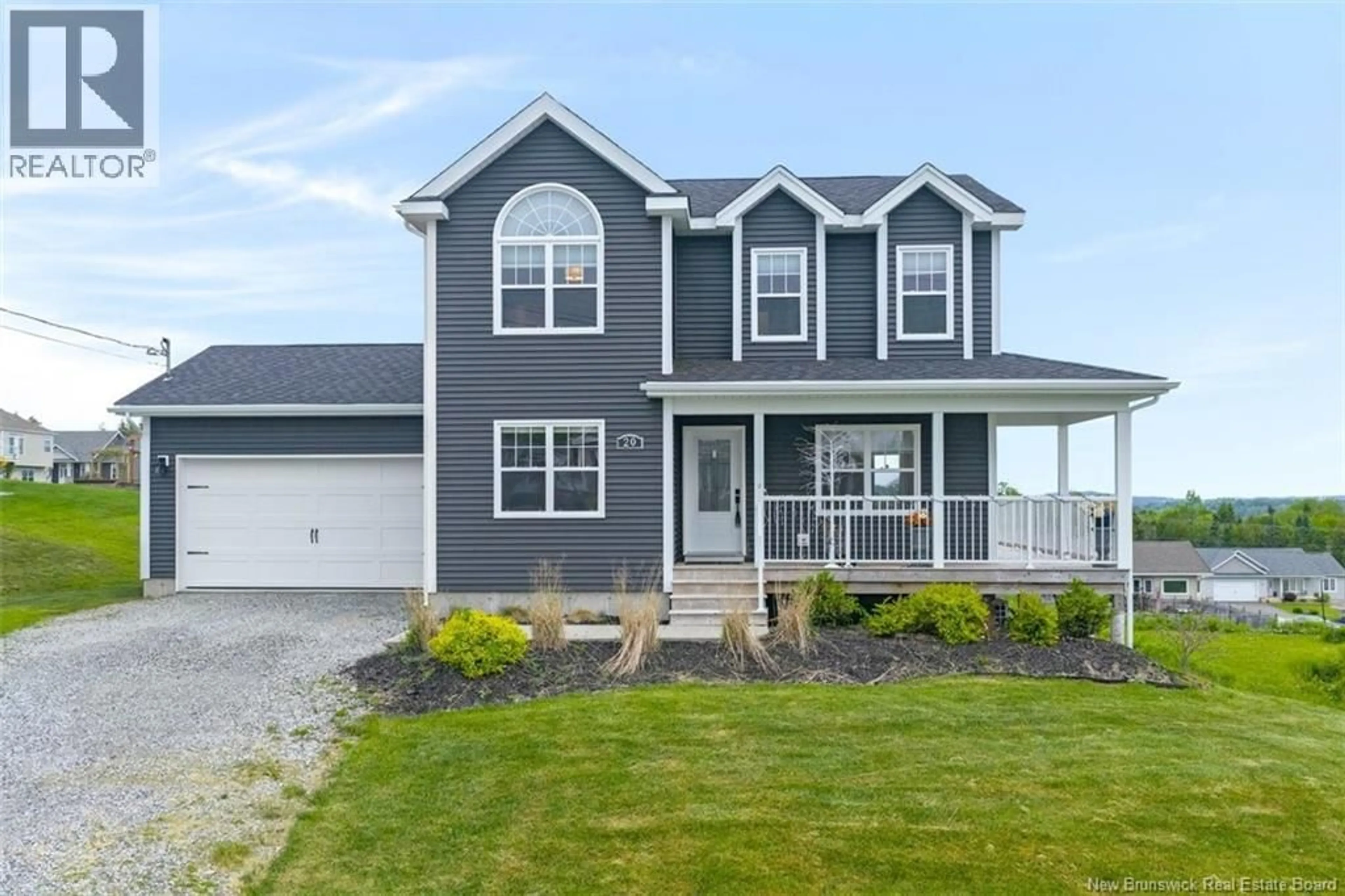 Home with vinyl exterior material, street for 20 WAVERLY LANE, Quispamsis New Brunswick E2G0J8