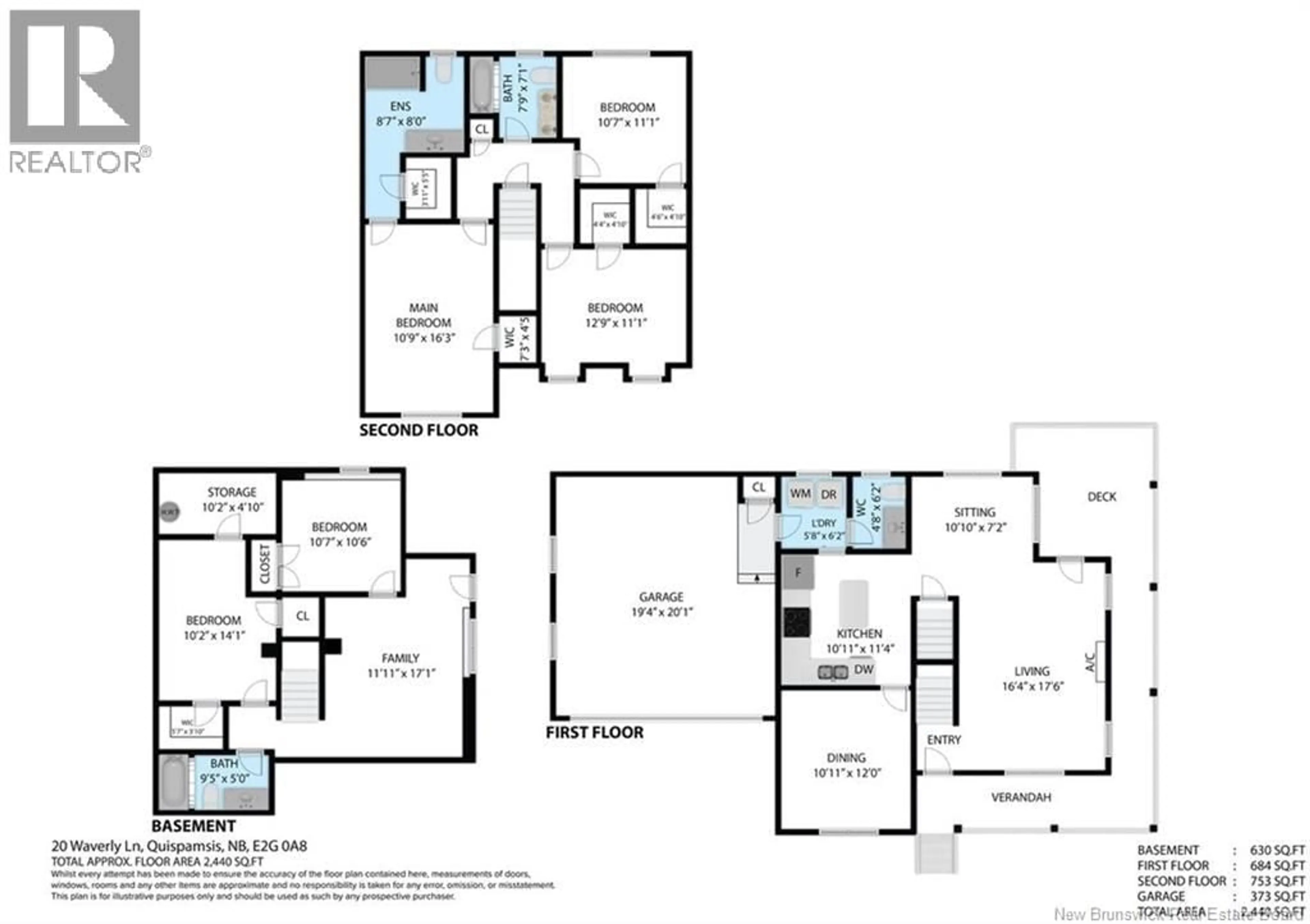 Floor plan for 20 WAVERLY LANE, Quispamsis New Brunswick E2G0J8
