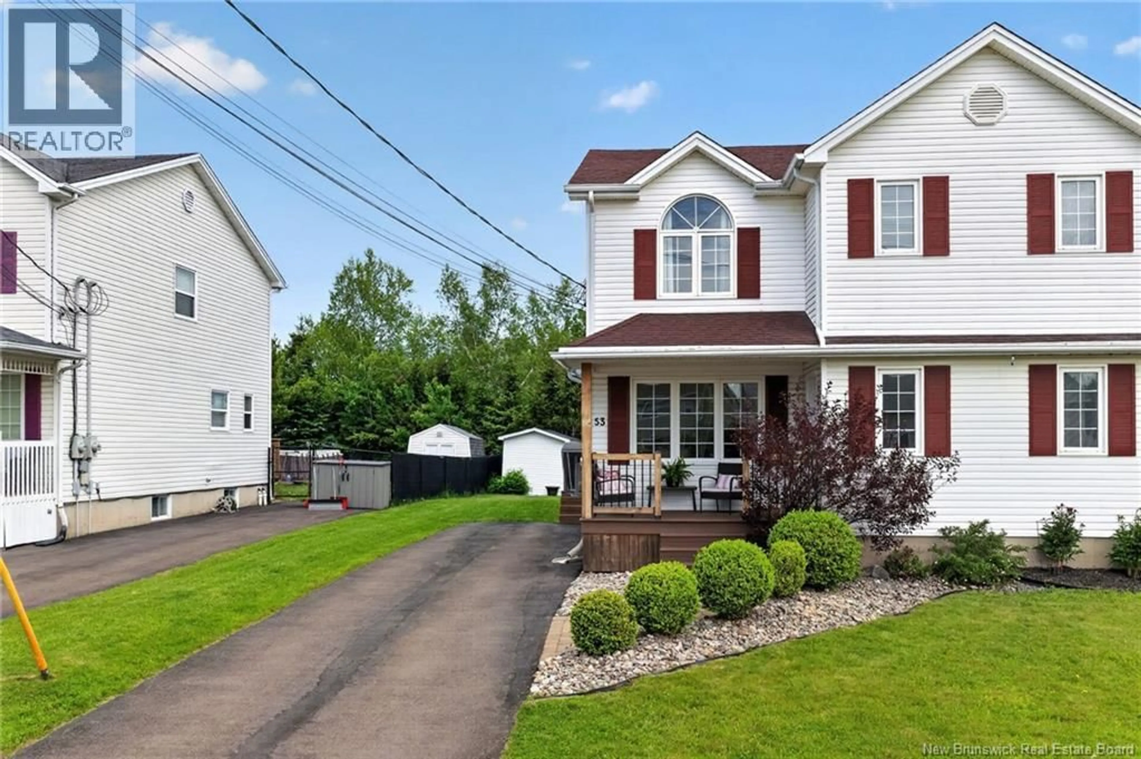 Home with vinyl exterior material, street for 53 MARTINDALE, Moncton New Brunswick E1G2J3