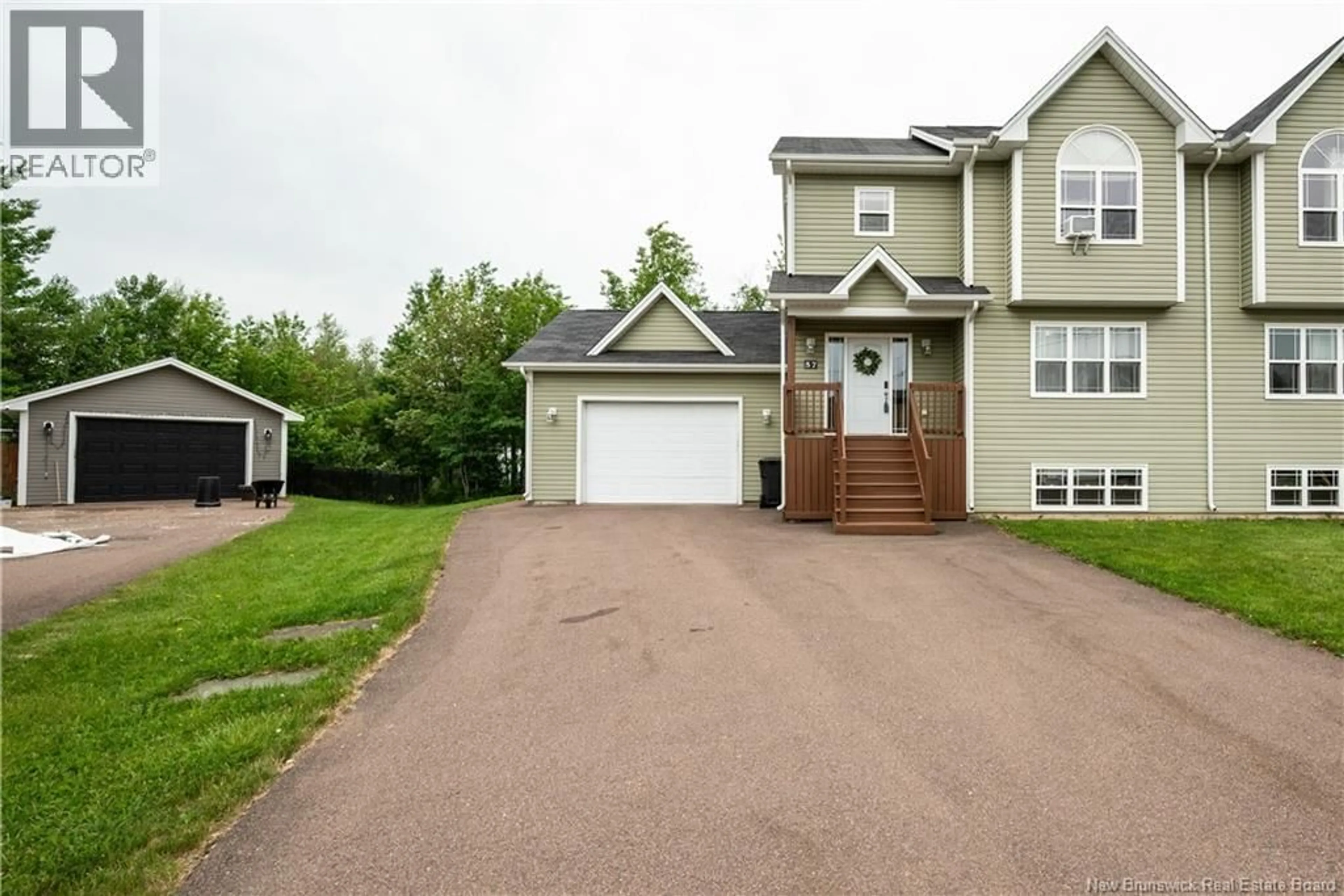 Home with vinyl exterior material, street for 57 CASPIAN COURT, Moncton New Brunswick E1G1X8