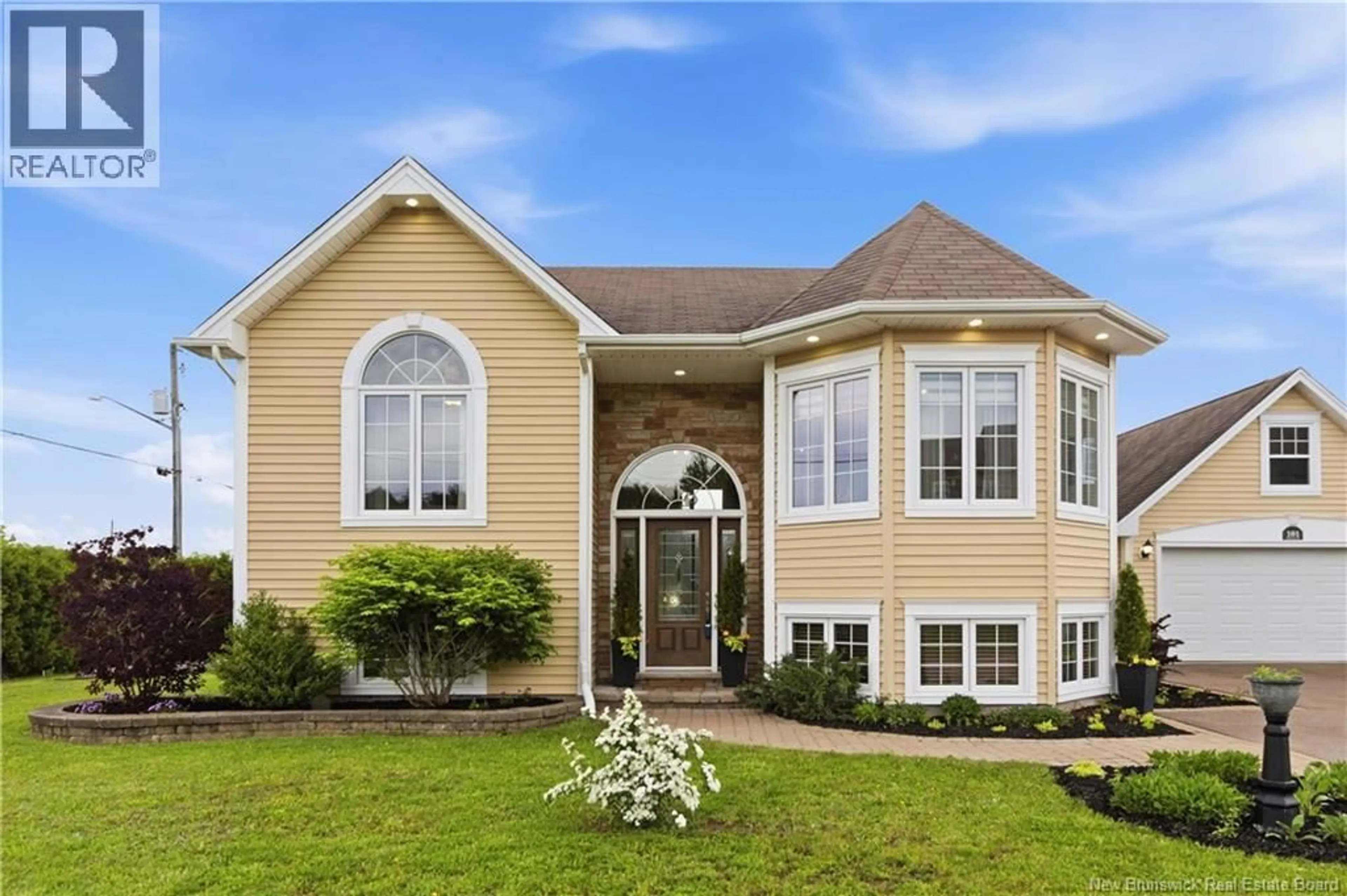 Home with vinyl exterior material, street for 101 CHATEAU DRIVE, Moncton New Brunswick E1G0K8