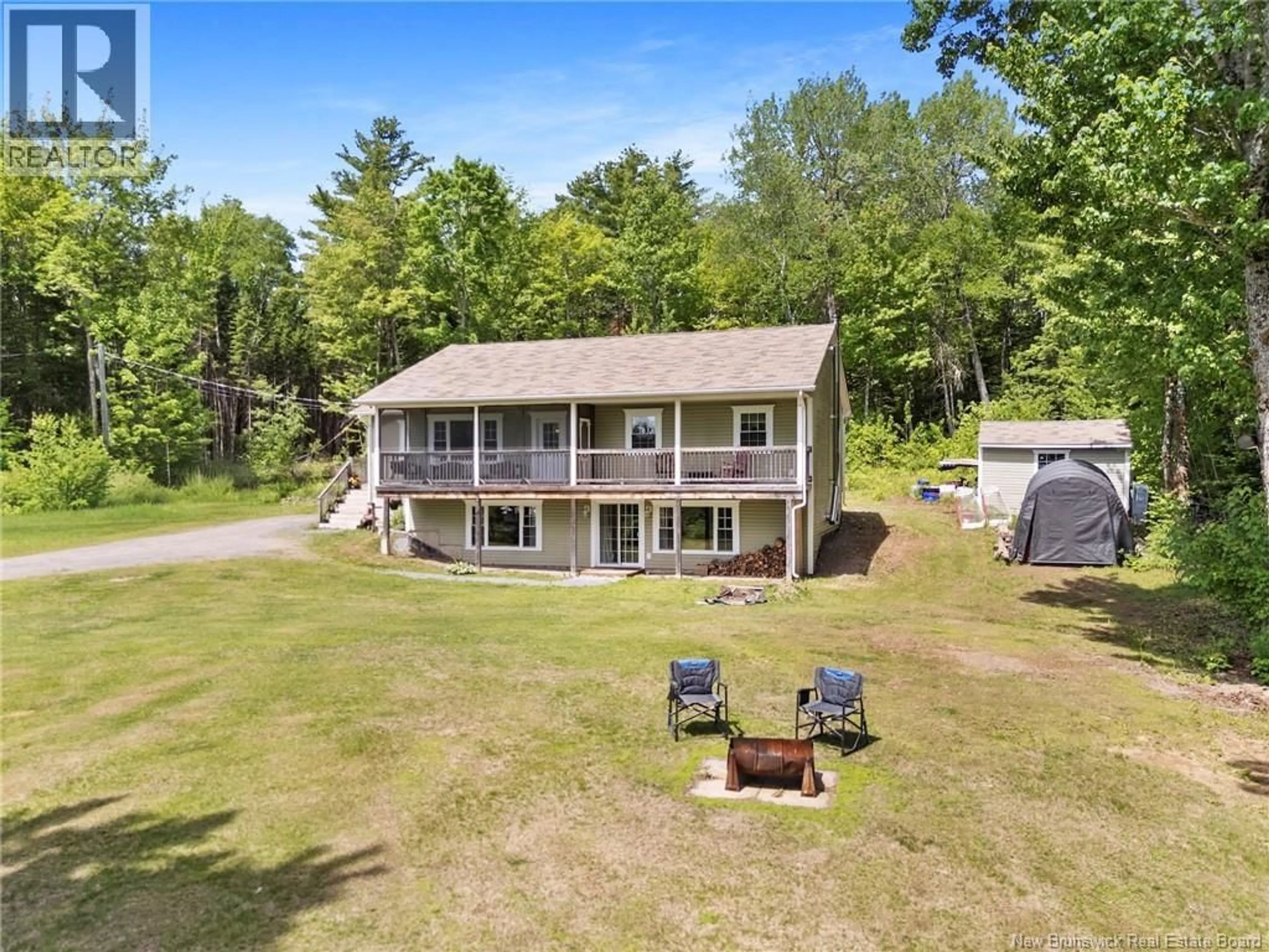 A pic from outside/outdoor area/front of a property/back of a property/a pic from drone, water/lake/river/ocean view for 199 WATTERS DRIVE, Noonan New Brunswick E3A6Y8