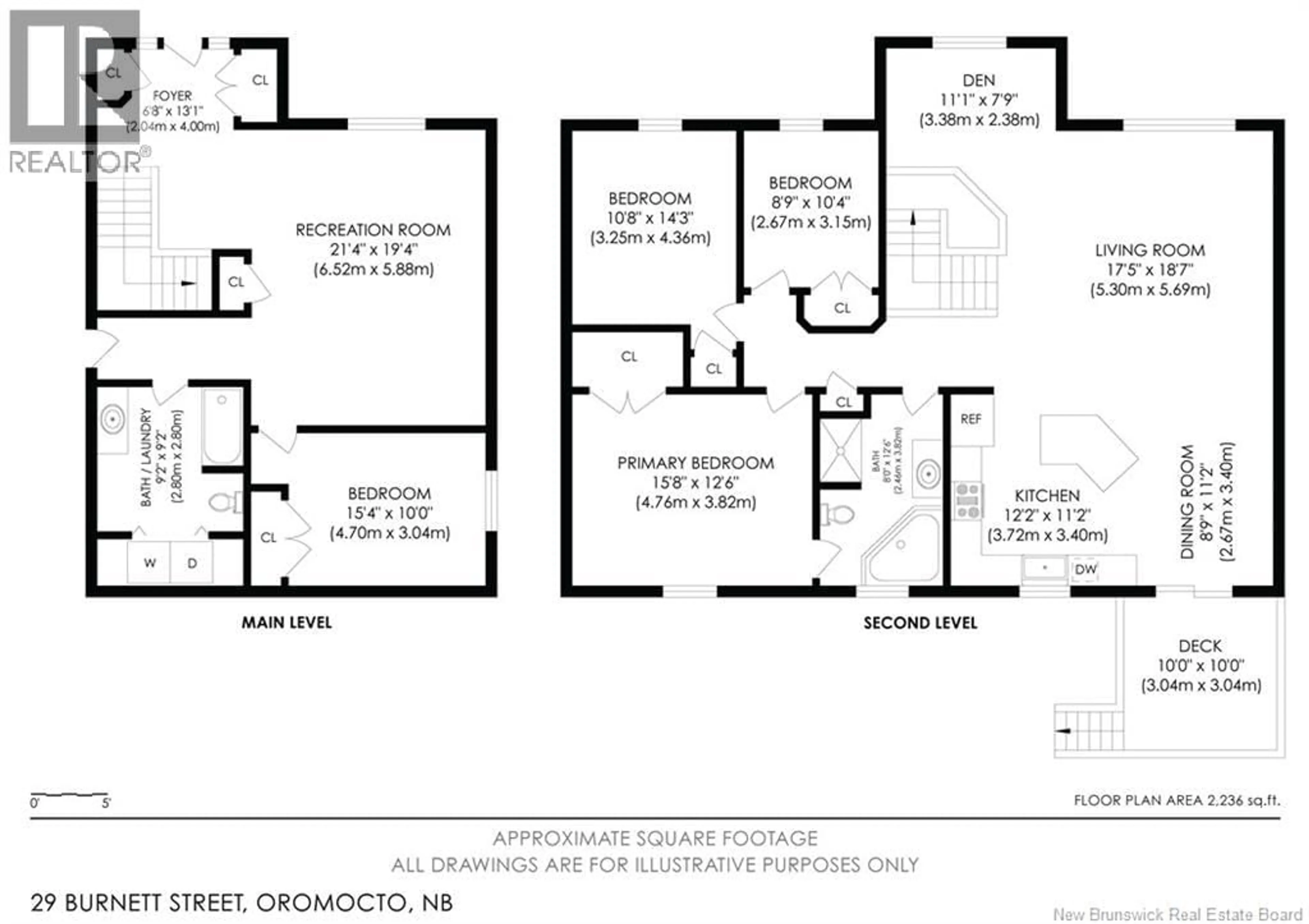 Floor plan for 29 BURNETT STREET, Oromocto New Brunswick E2V0J6