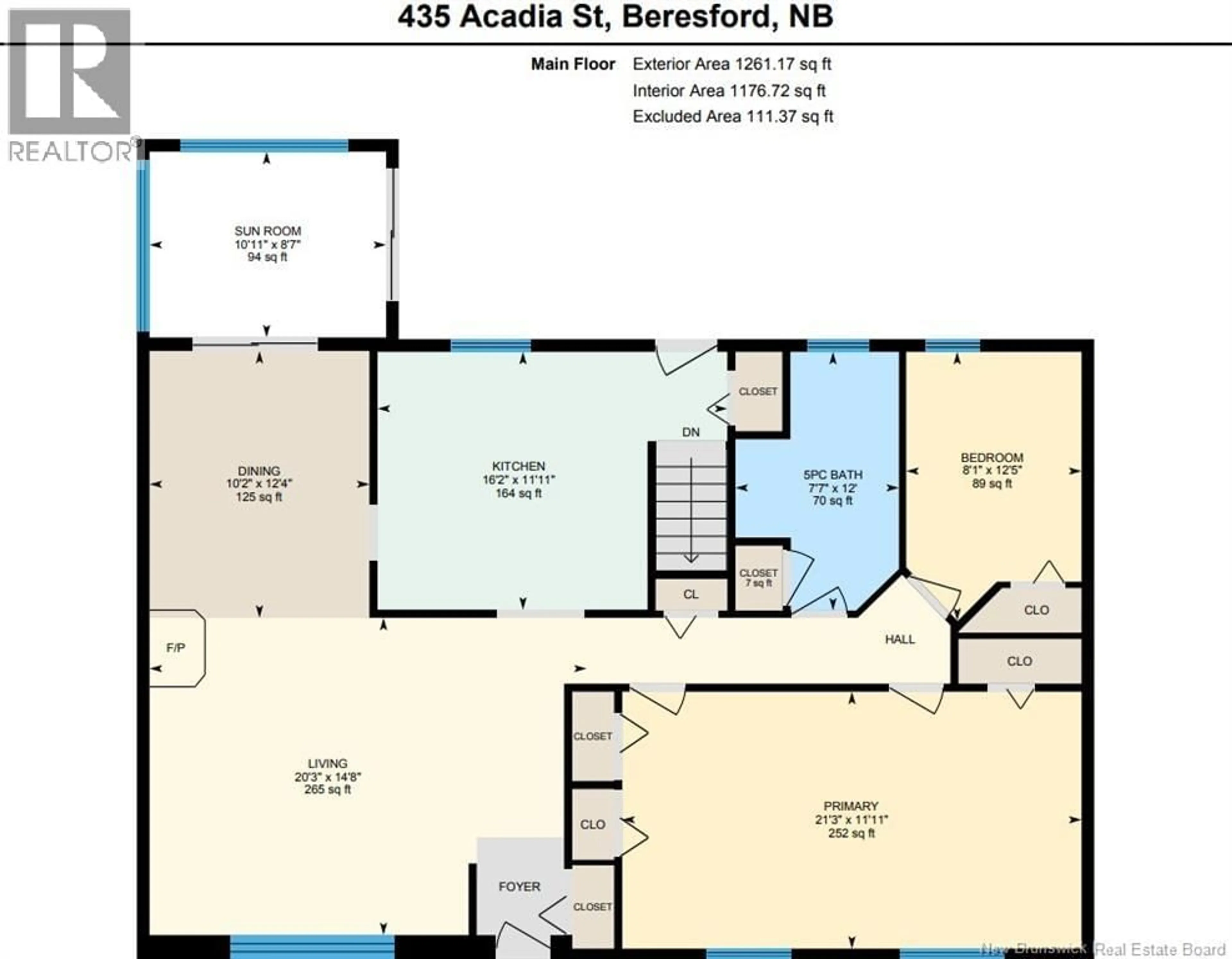 Floor plan for 435 ACADIE, Beresford New Brunswick E8K2C6