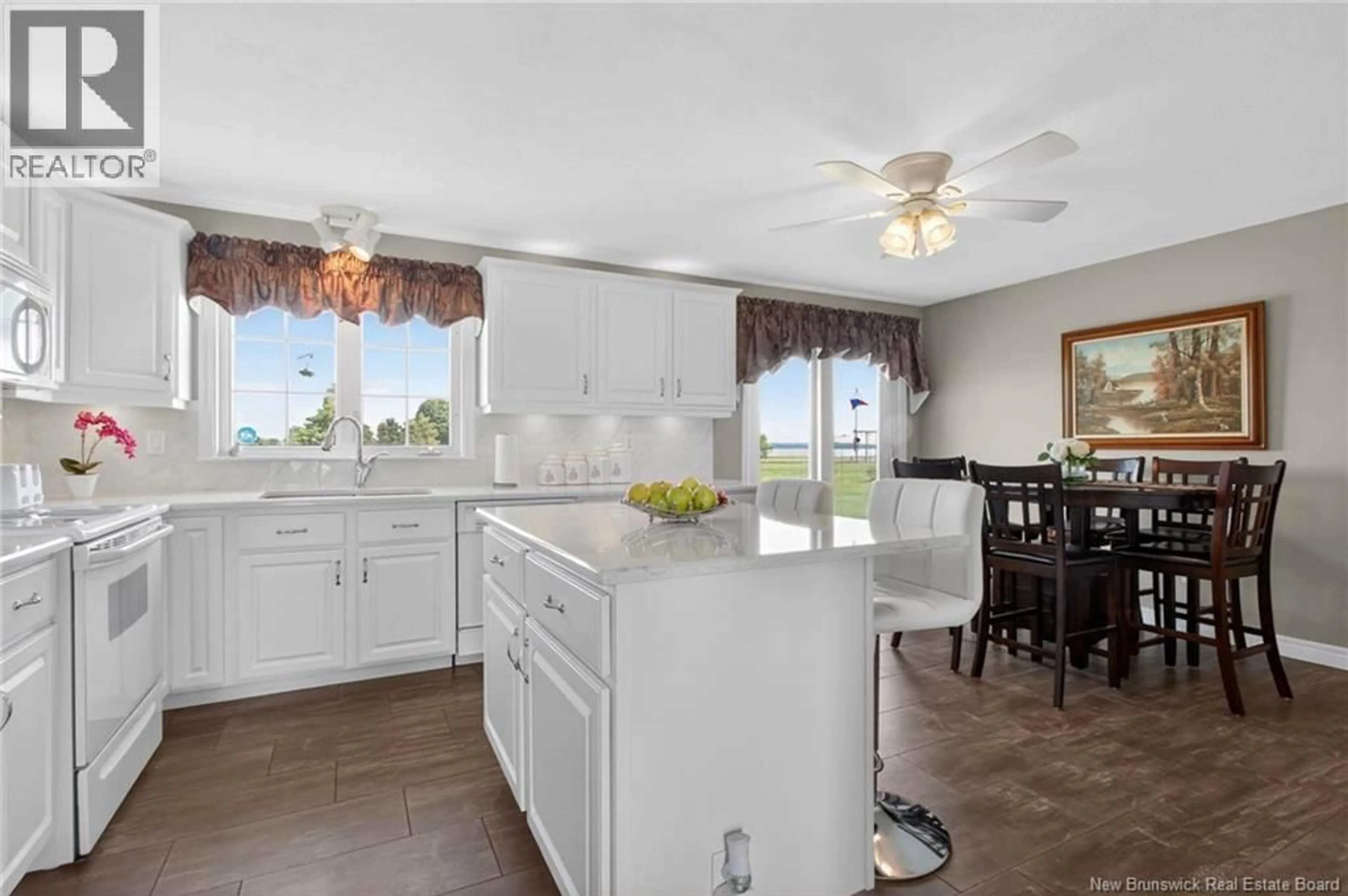 Open concept kitchen, ceramic/tile floor for 20 CORMIER CROSS ROAD, Cocagne New Brunswick E4R2J2