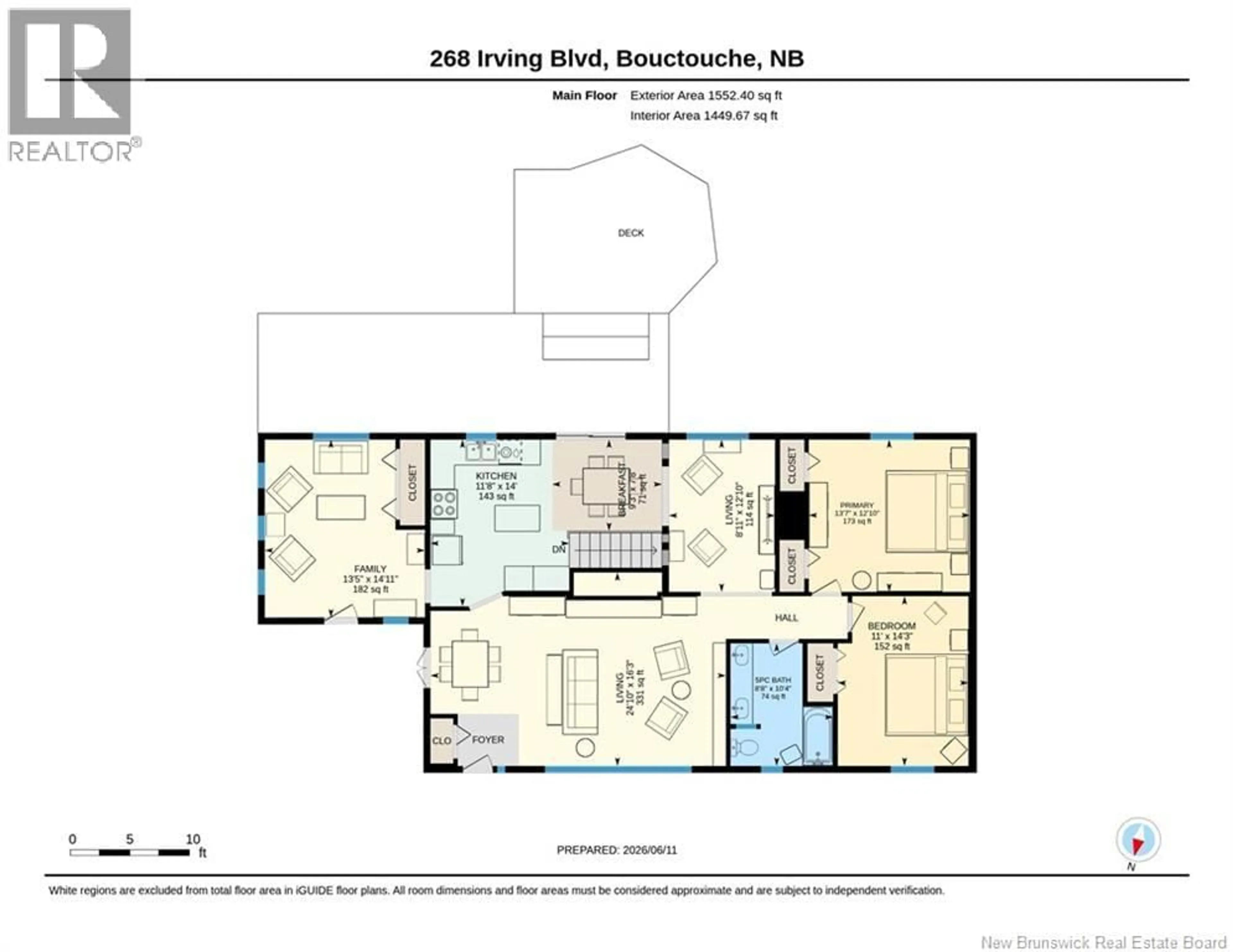 Floor plan for 268 IRVING BOULEVARD, Bouctouche New Brunswick E4S3L8