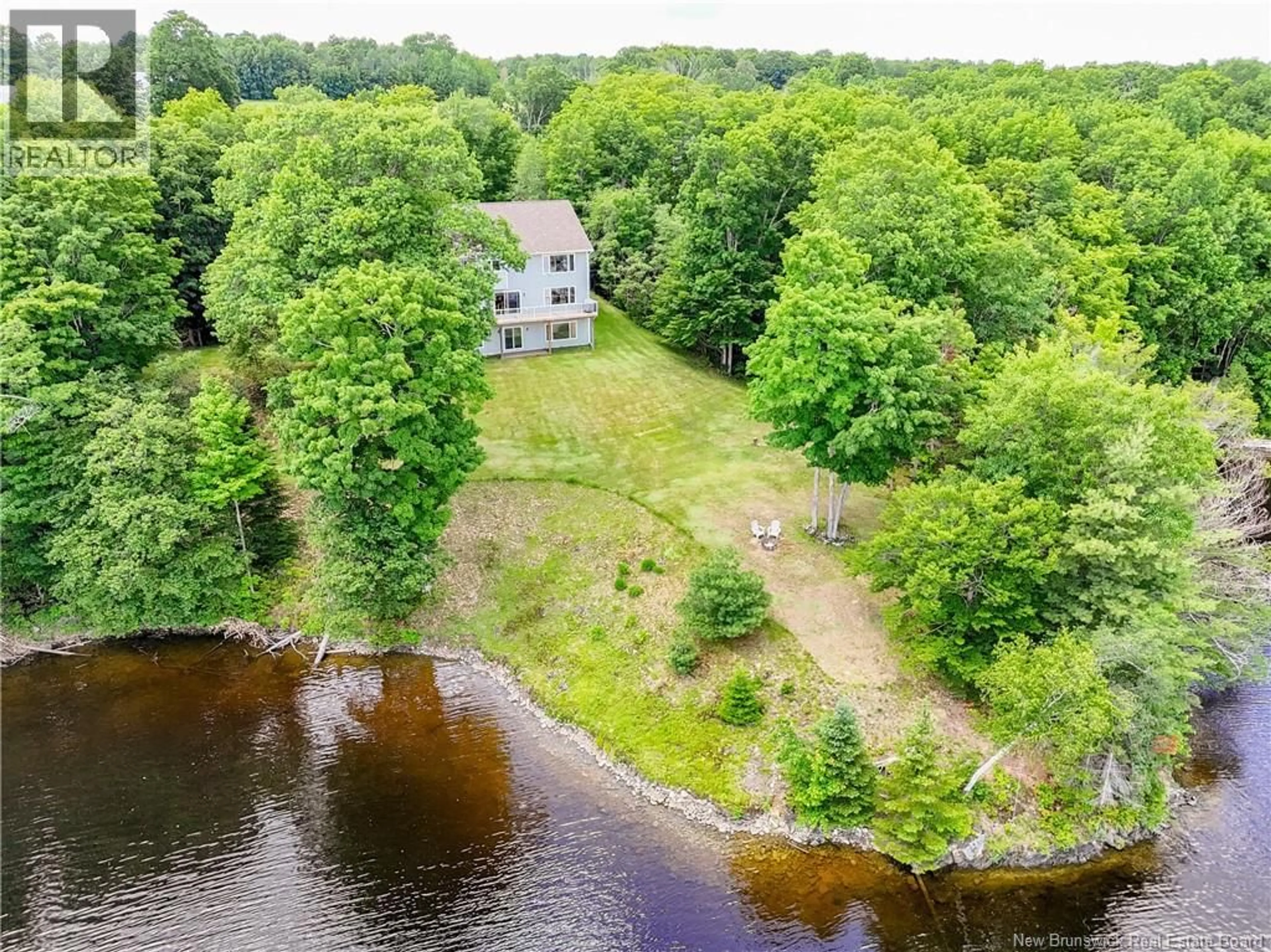 A pic from outside/outdoor area/front of a property/back of a property/a pic from drone, water/lake/river/ocean view for 1579 ROUTE 105, Fredericton New Brunswick E6L1C2