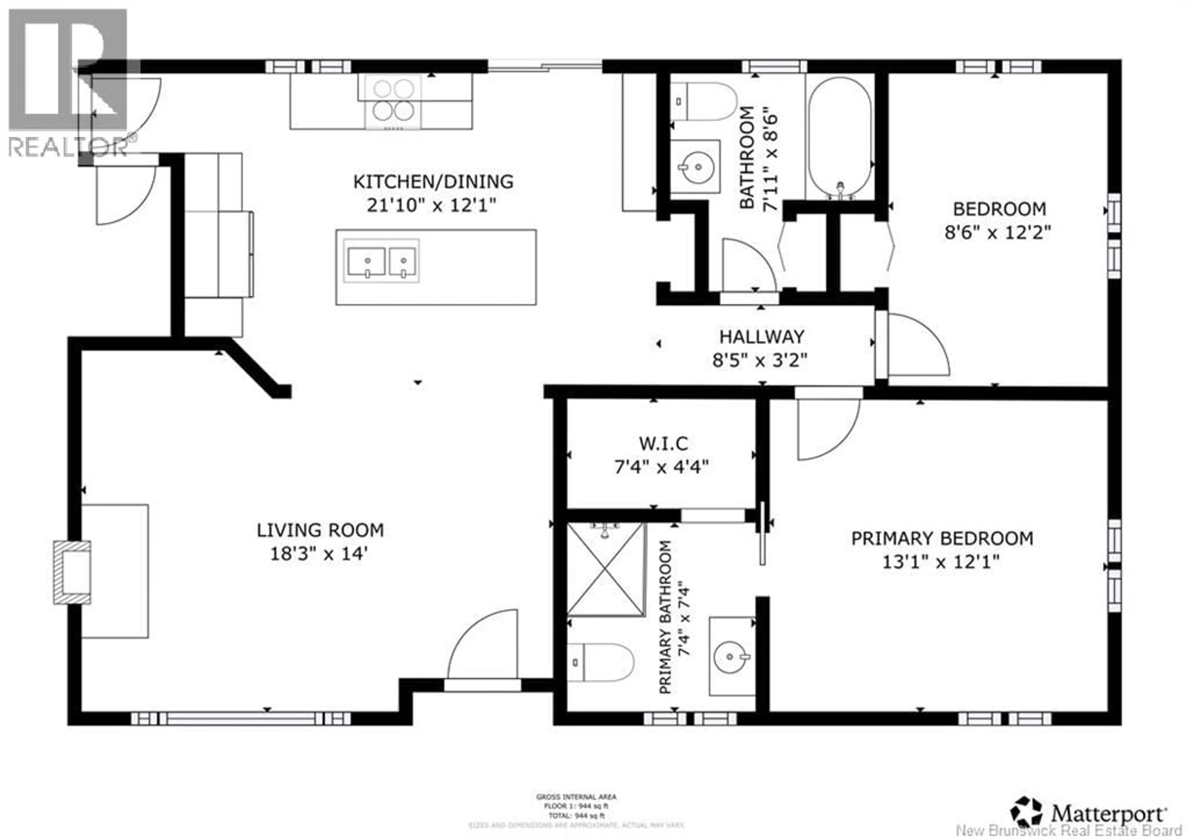 Floor plan for 16 BICKERTON AVENUE, Sackville New Brunswick E4L3M7