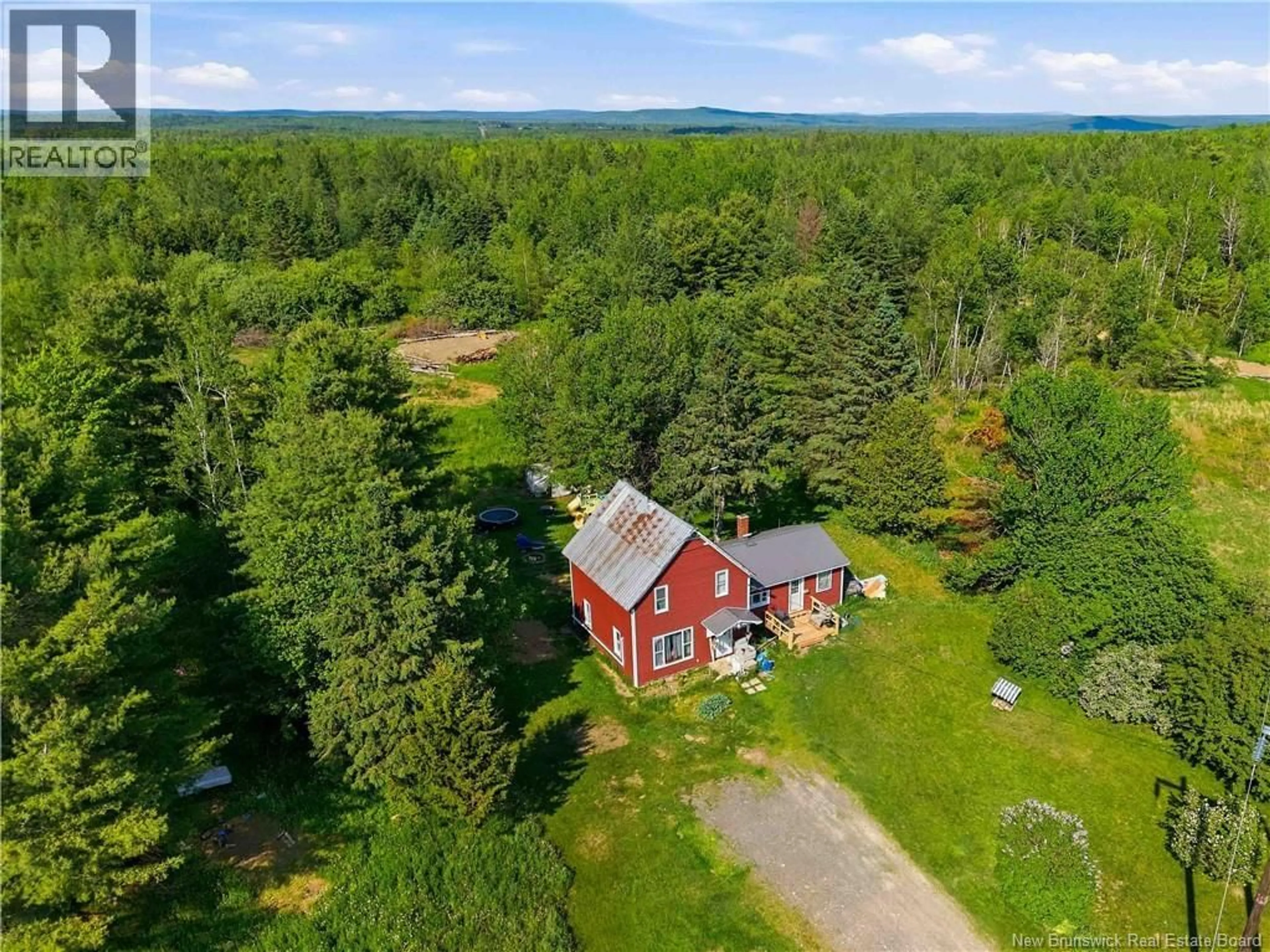 A pic from outside/outdoor area/front of a property/back of a property/a pic from drone, forest/trees view for 2770 ROUTE 104, Middle Hainesville New Brunswick E6E1H2