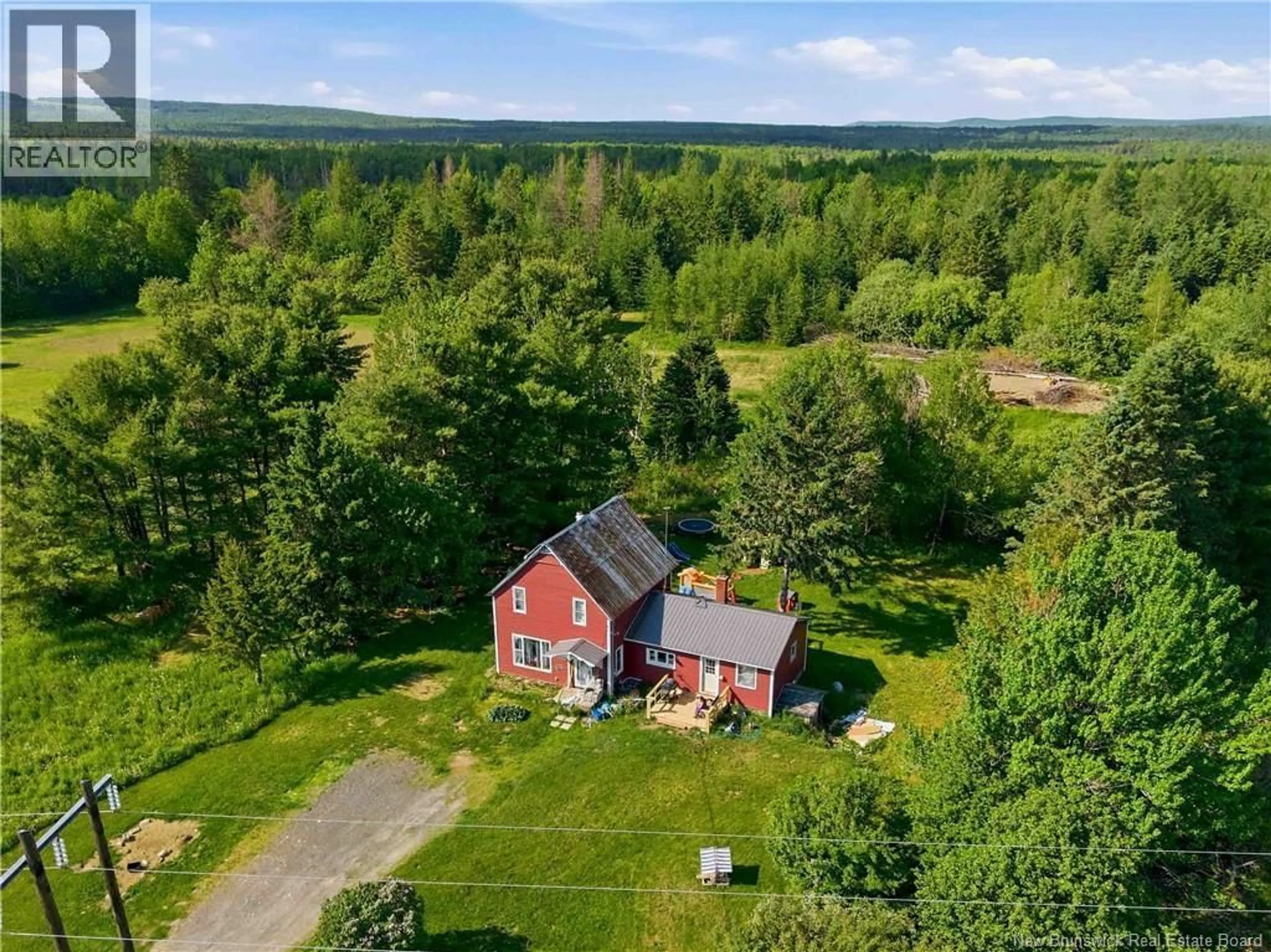 A pic from outside/outdoor area/front of a property/back of a property/a pic from drone, forest/trees view for 2770 ROUTE 104, Middle Hainesville New Brunswick E6E1H2