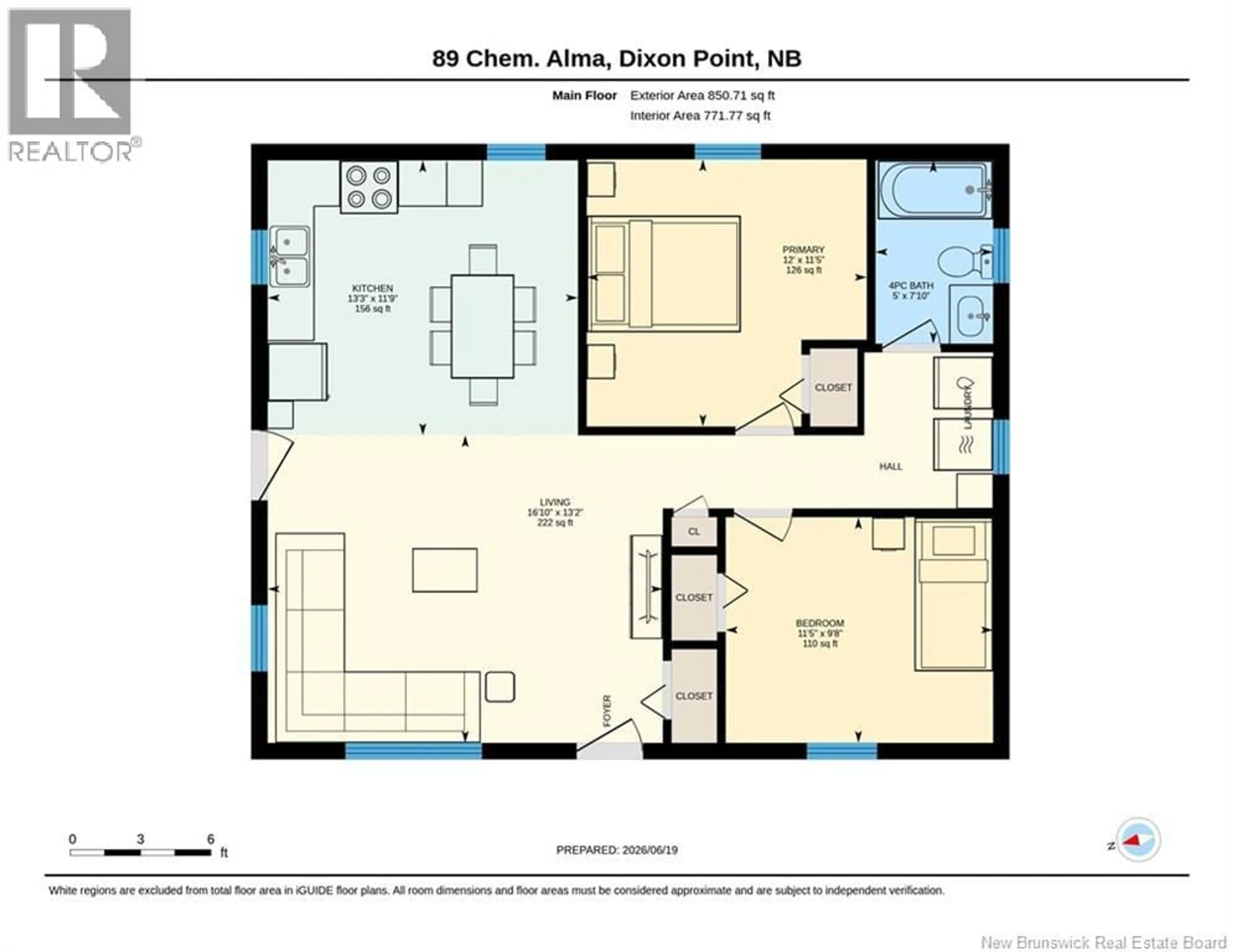 Floor plan for 89 ALMA ROAD, Dixon Point New Brunswick E4S3X6