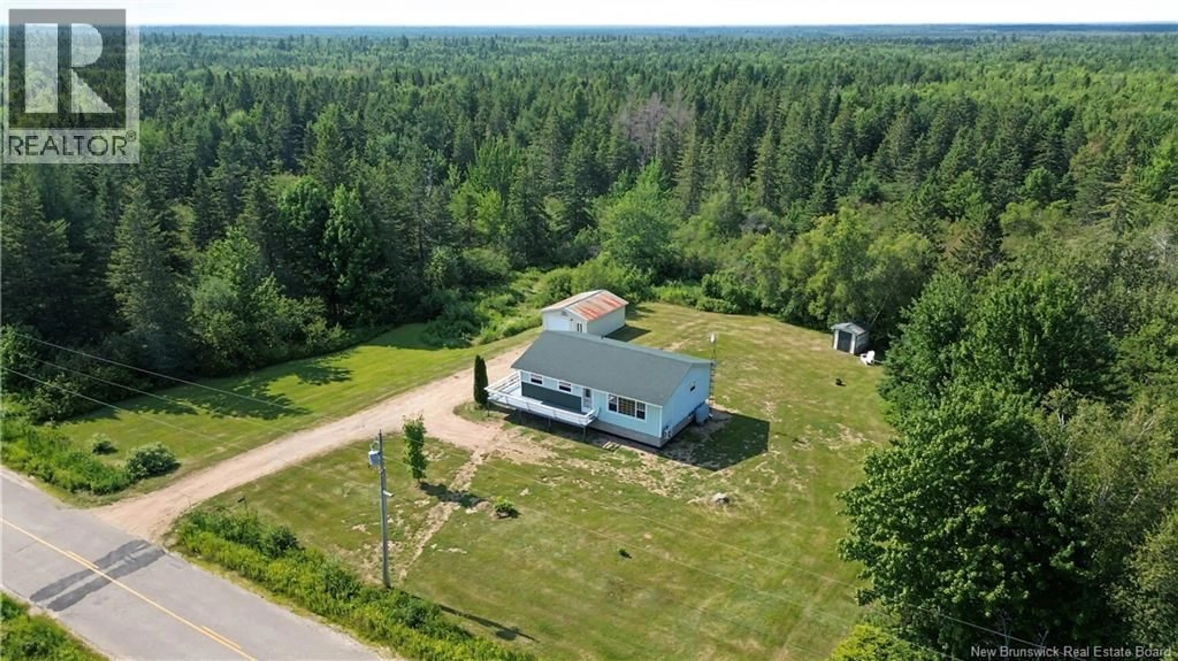 A pic from outside/outdoor area/front of a property/back of a property/a pic from drone, unknown for 2800 ROUTE 440, Rosaireville New Brunswick E4Y2P3